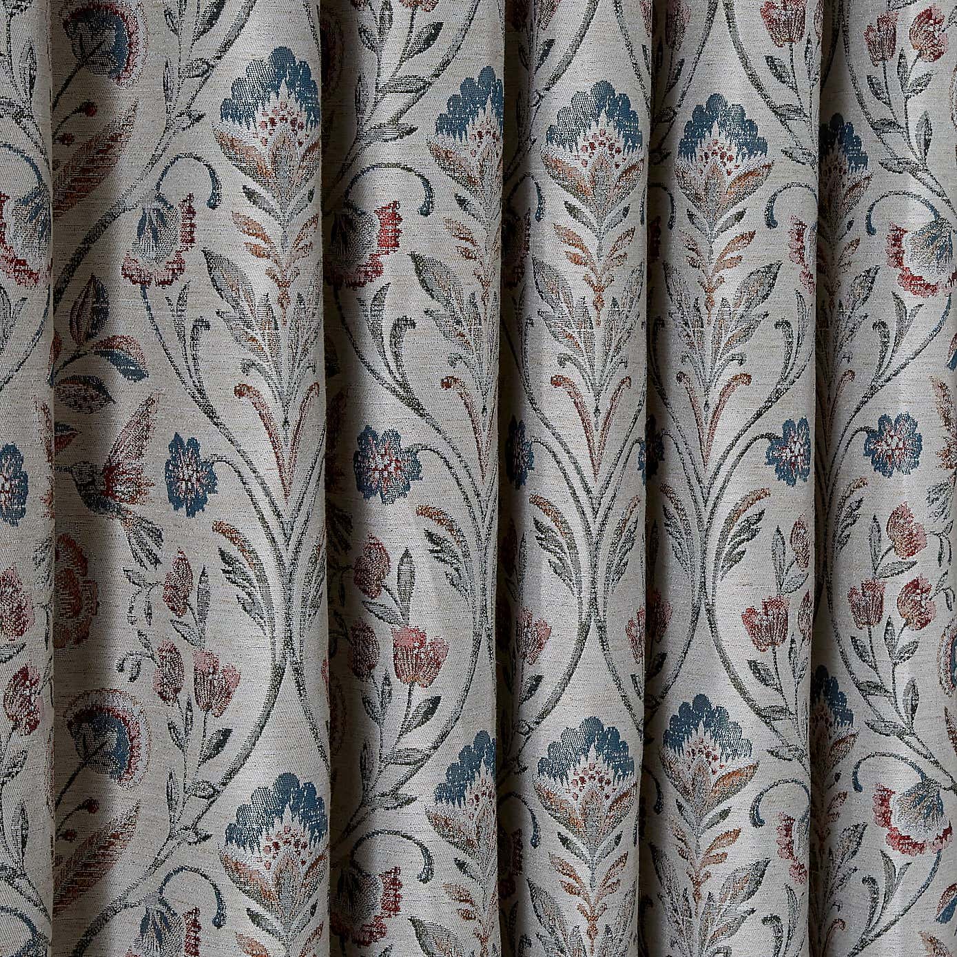 Antoinette Jacquard Pencil Pleat Curtains