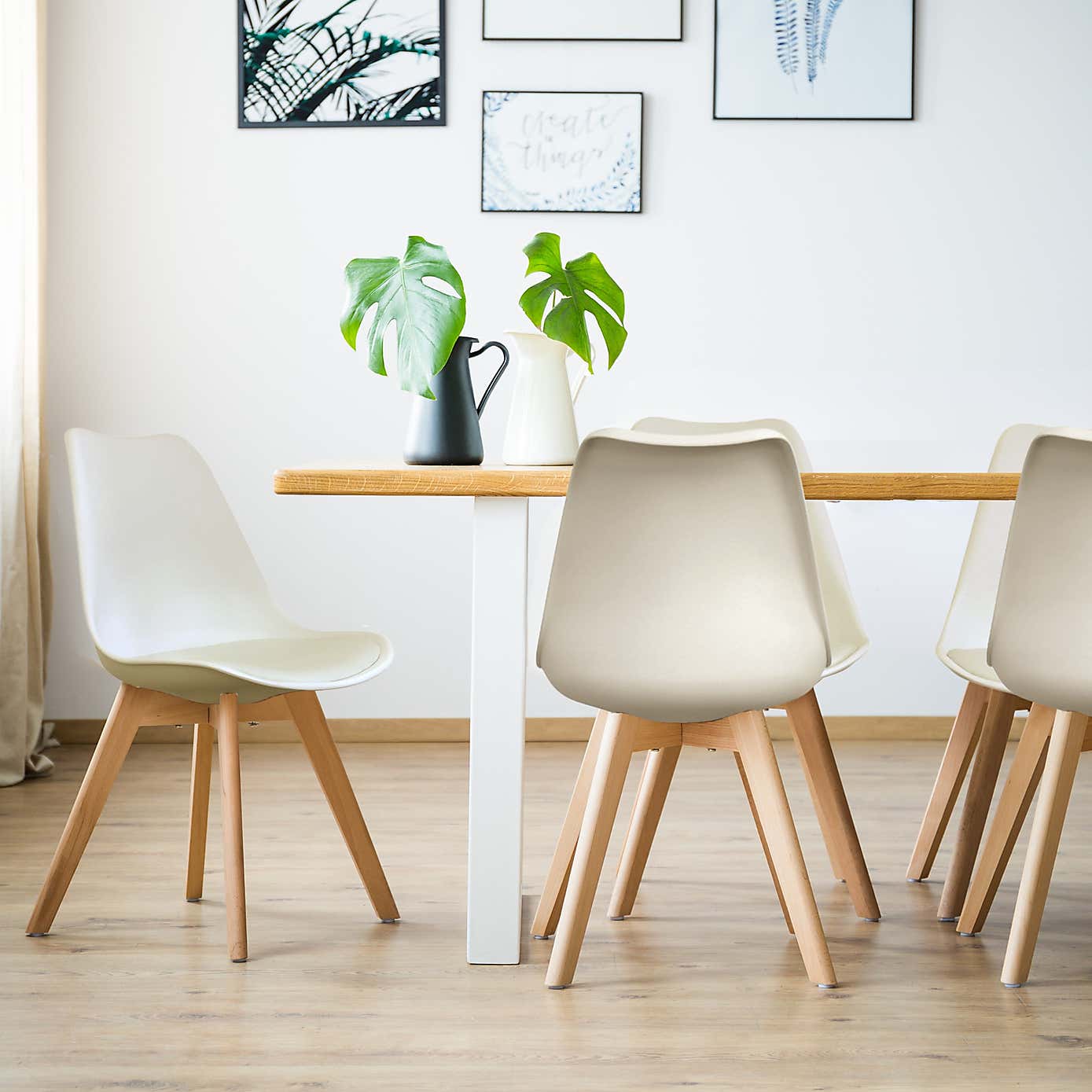 Fusion Living Soho Plastic Dining Chair with Squared Legs