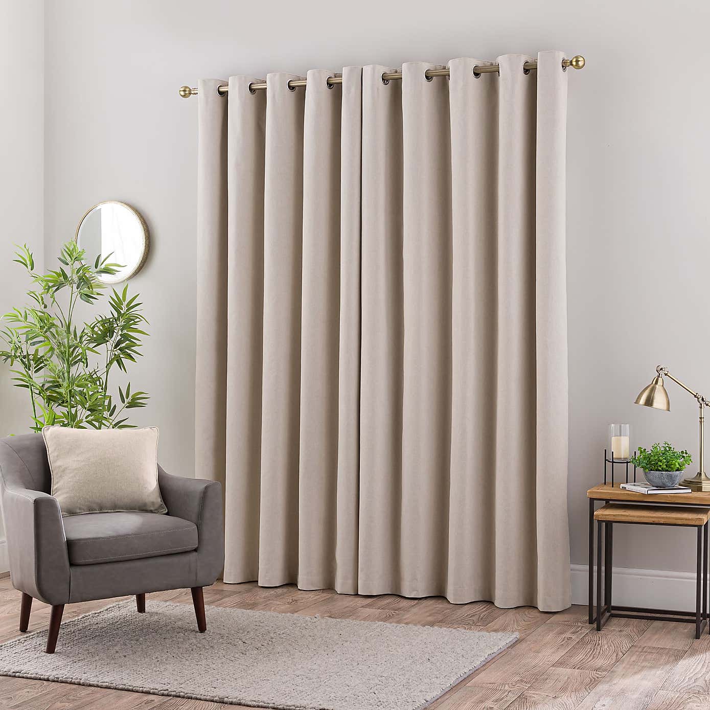Luna Brushed Ultra Blackout Eyelet Curtains