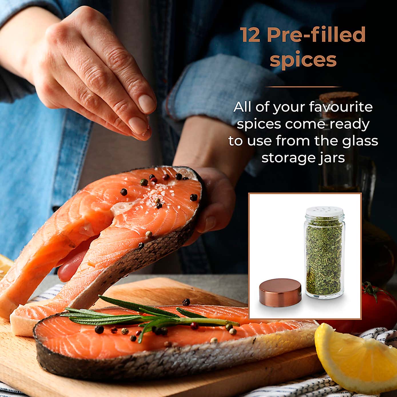 Tower Cavaletto 12 Jar Spice Rack Set