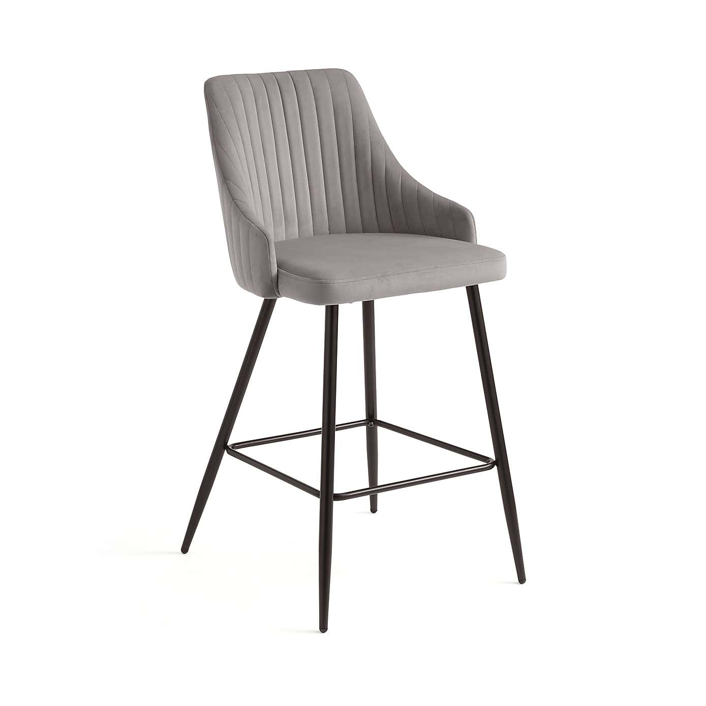 Shea Bar Stool, Velvet