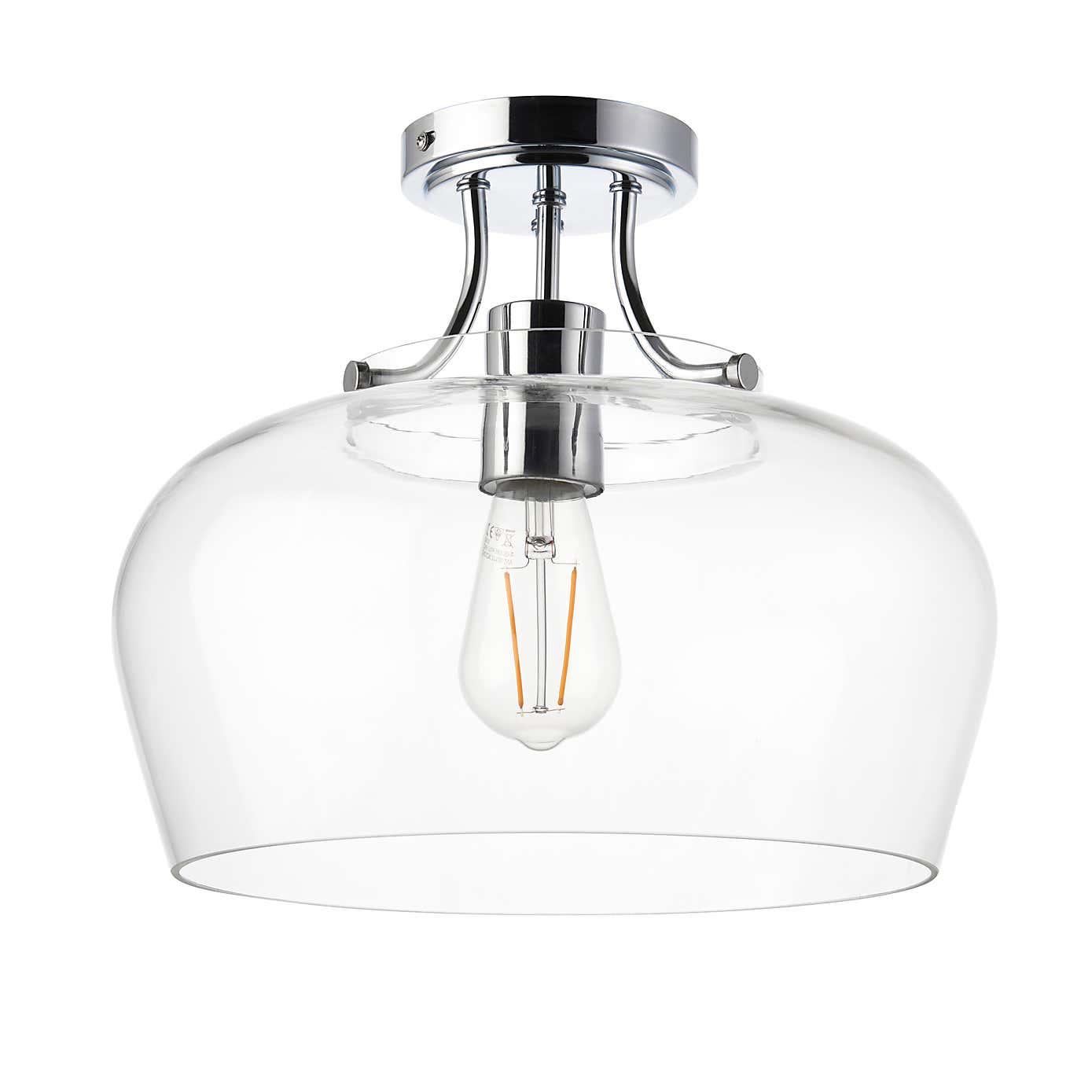 Hotel Lilier Bathroom 1 Light Flush Ceiling Fitting