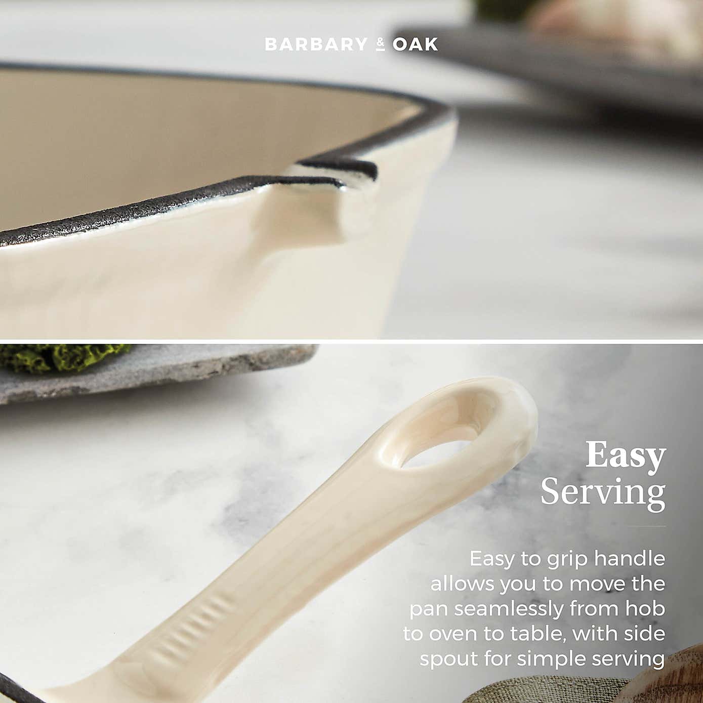 Barbary & Oak Cast Iron Grill Pan, 23cm