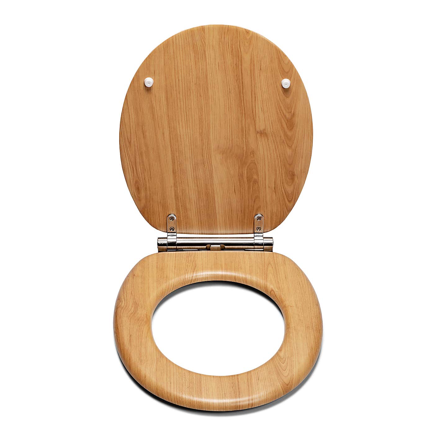 Croydex Hartley Oak Effect Flexi Fix Oval Toilet Seat