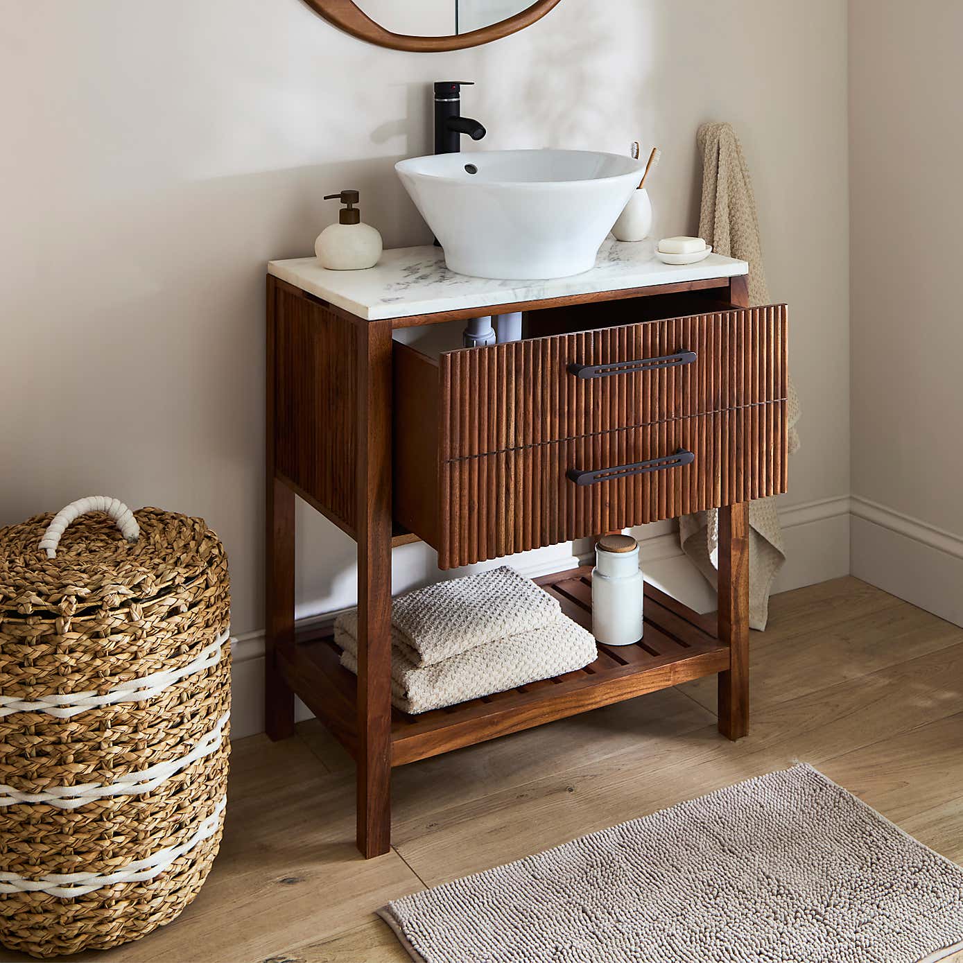 Tatum Single Vanity Unit, Marble