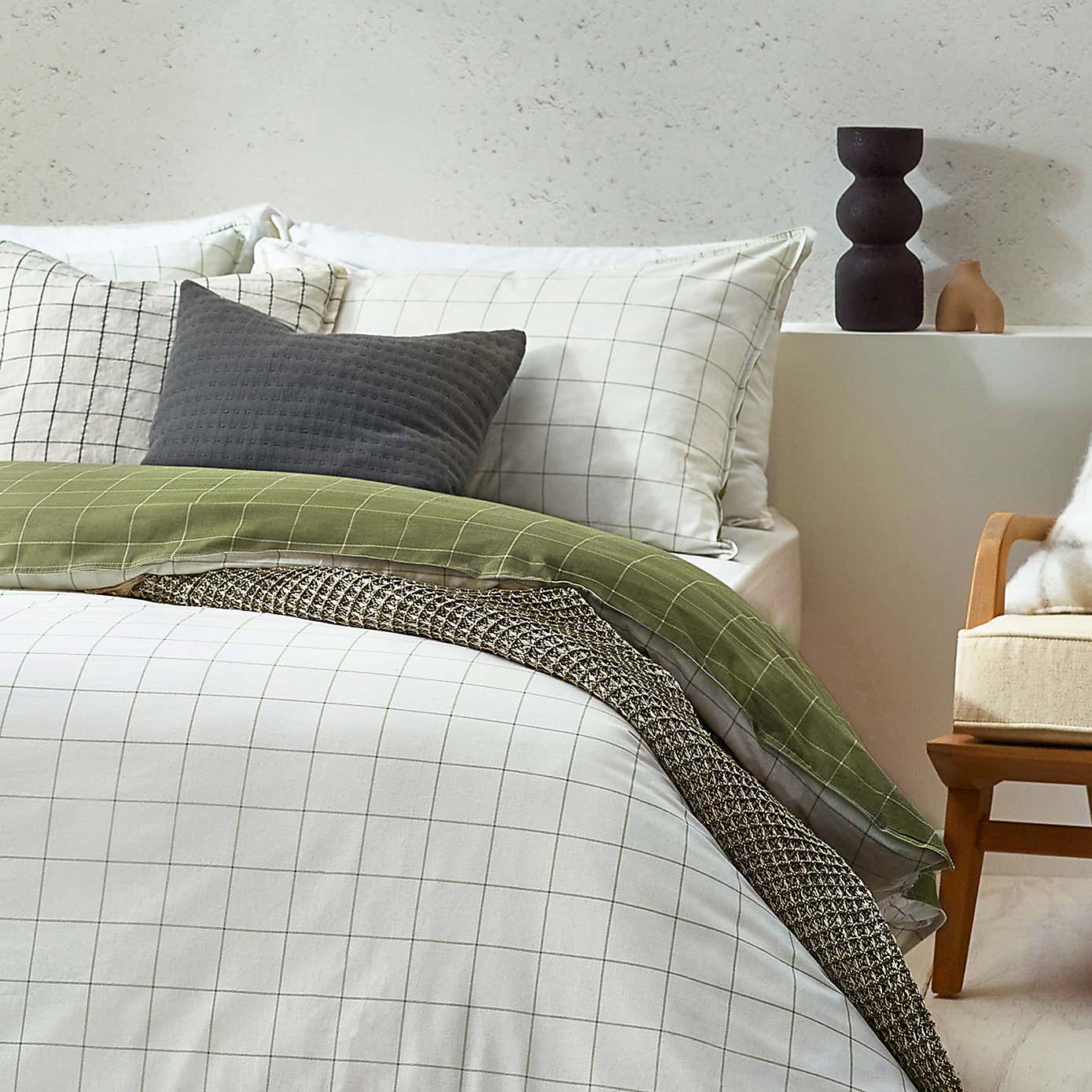 Yard Howarth Check Duvet Cover and Pillowcase Set