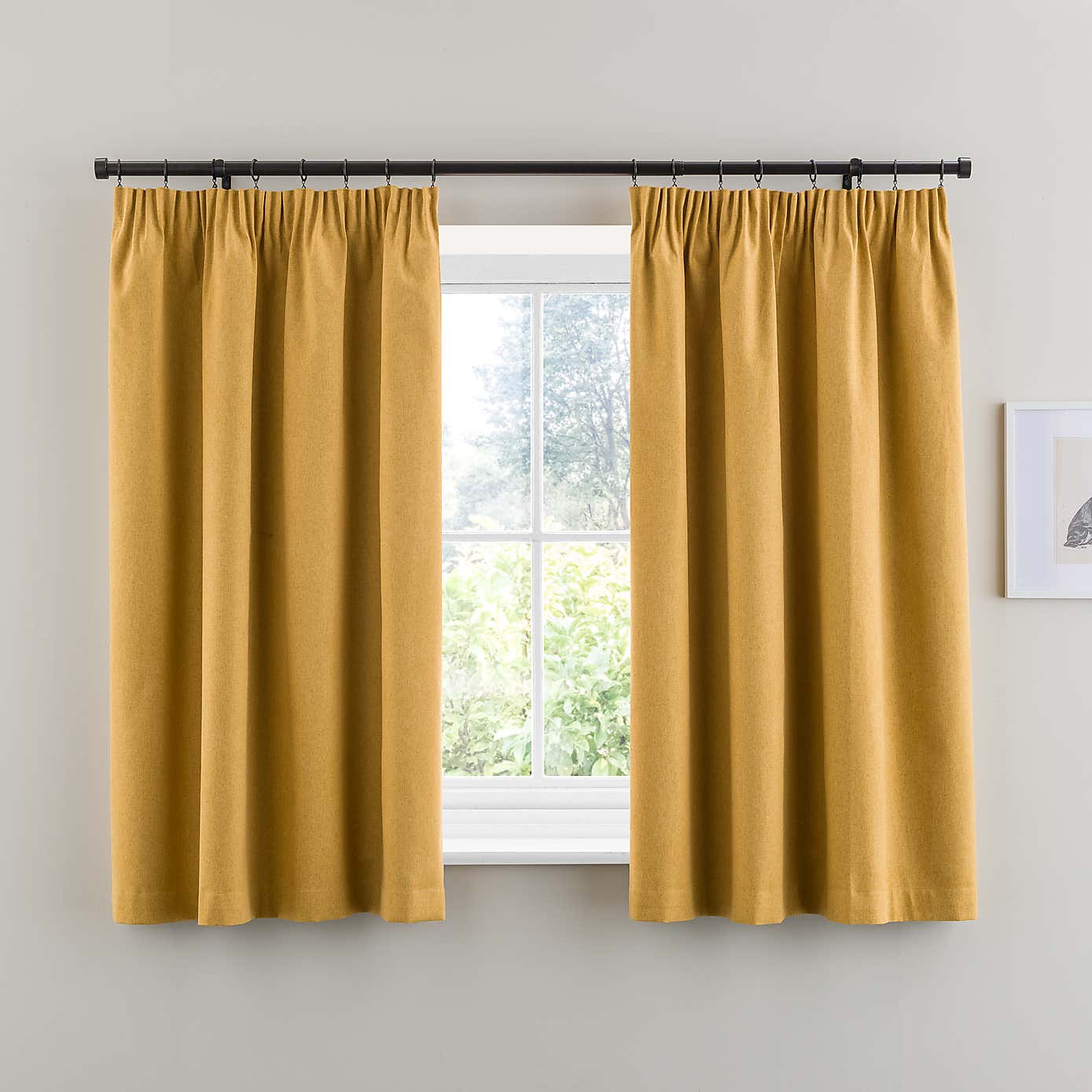Luna Brushed Blackout Pencil Pleat Curtains