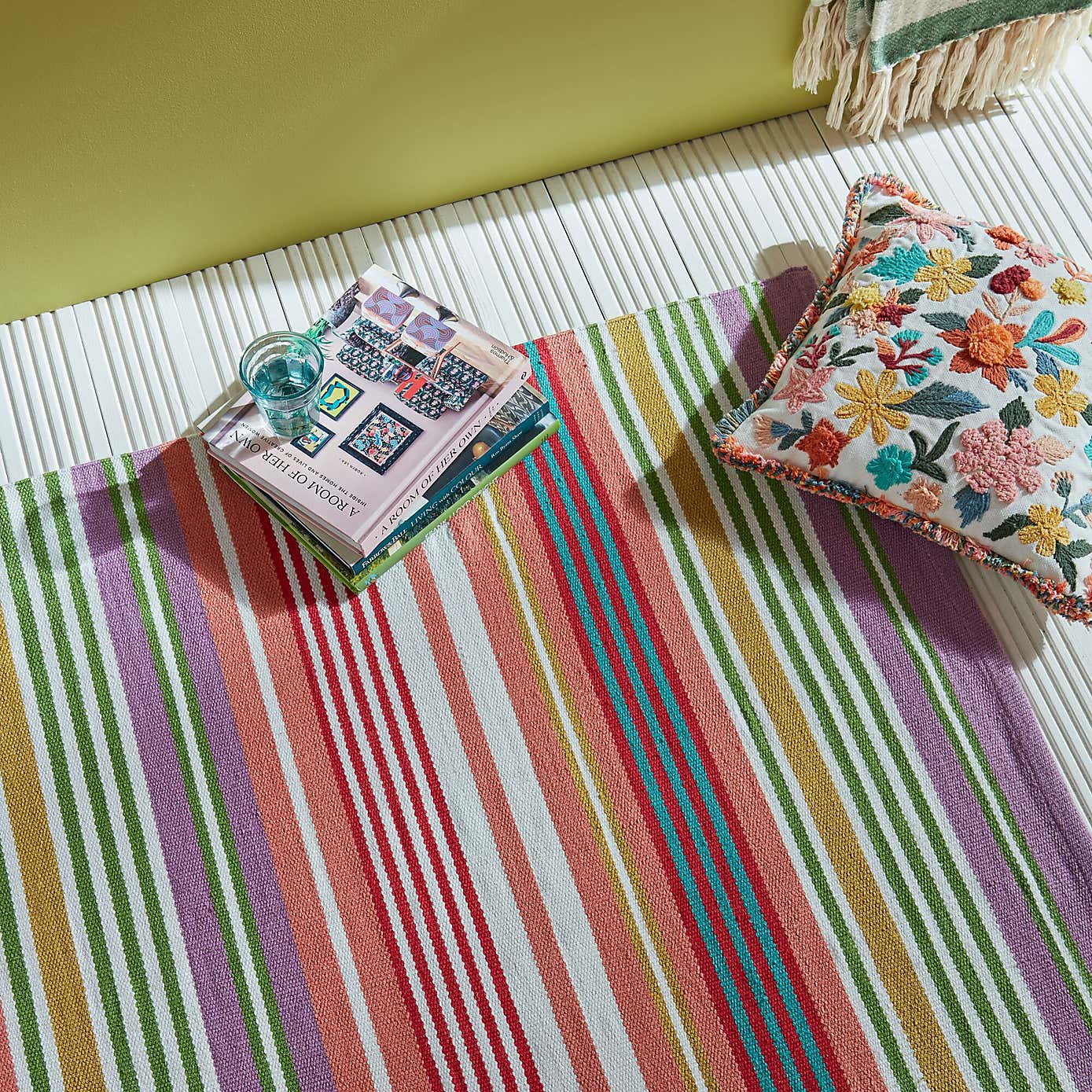 Sophie Robinson Rock Candy Stripe Indoor Outdoor Rug