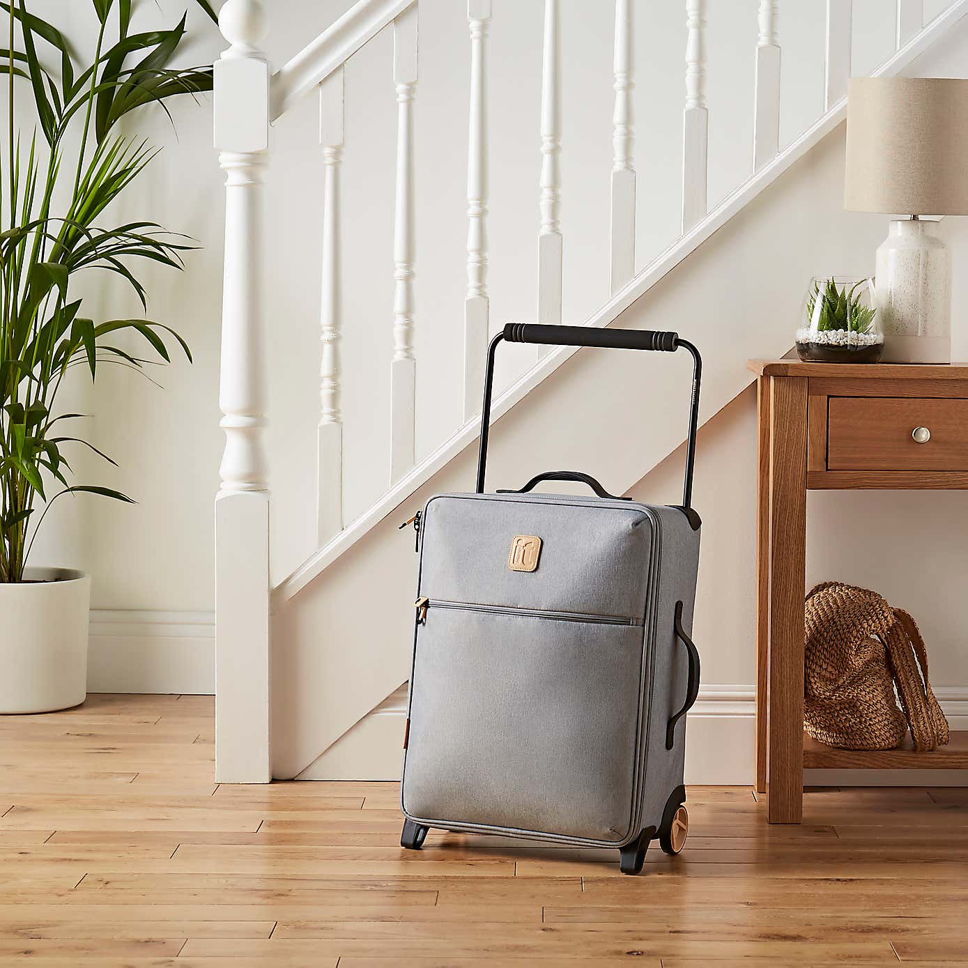 IT Luggage Worlds Lightest Grey Suitcase