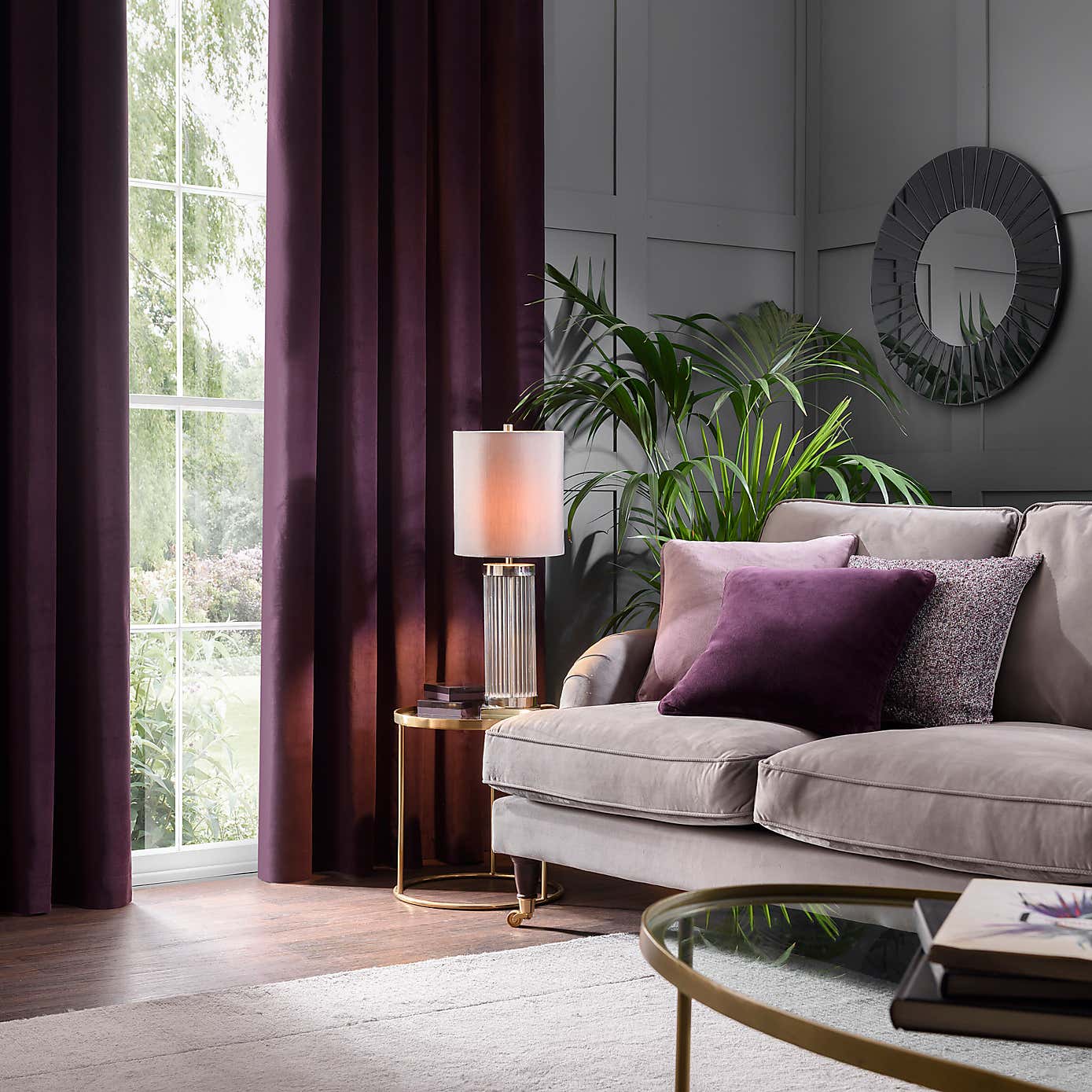 Clara Velvet Eyelet Curtains