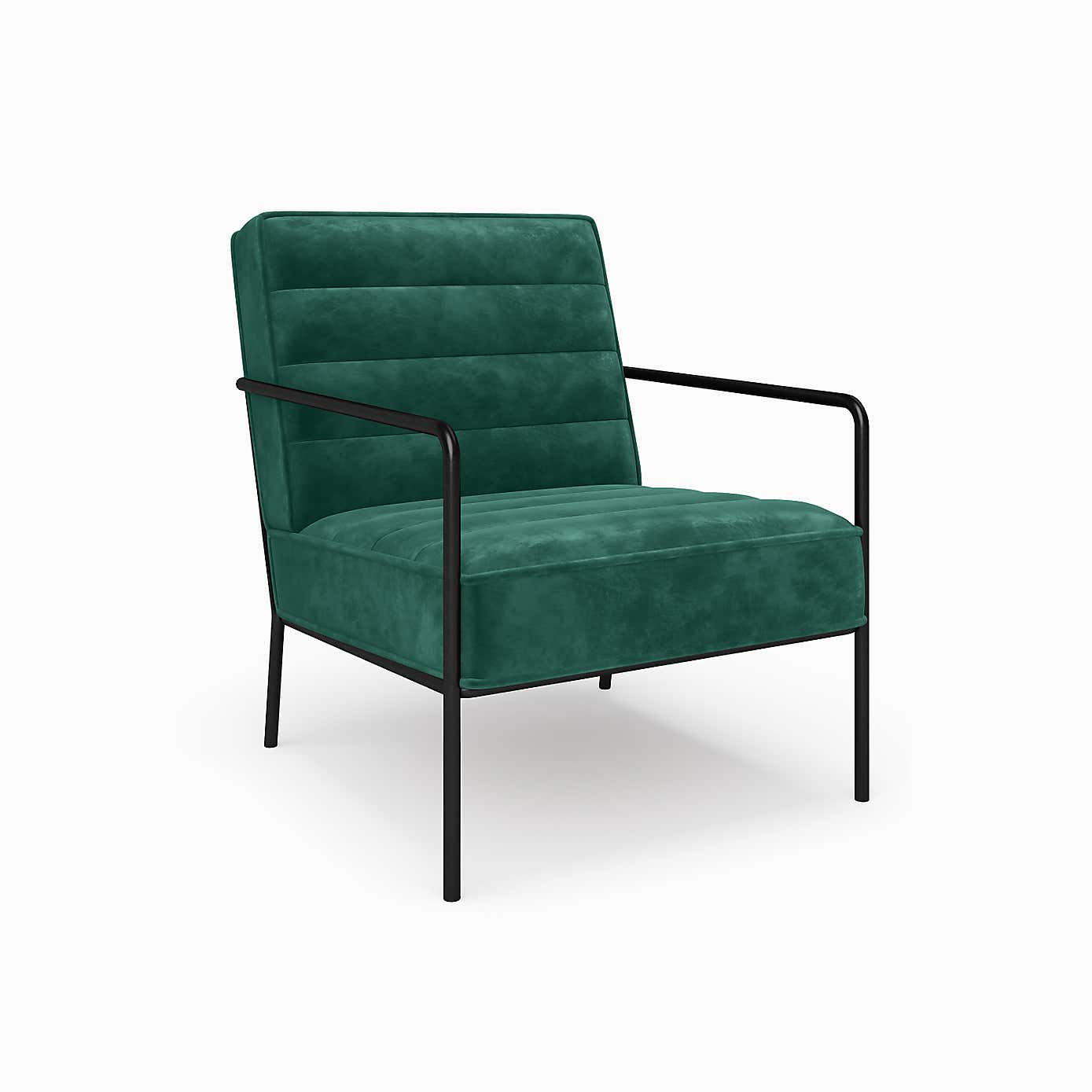 Bookham Velvet Metal Arm Accent Chair