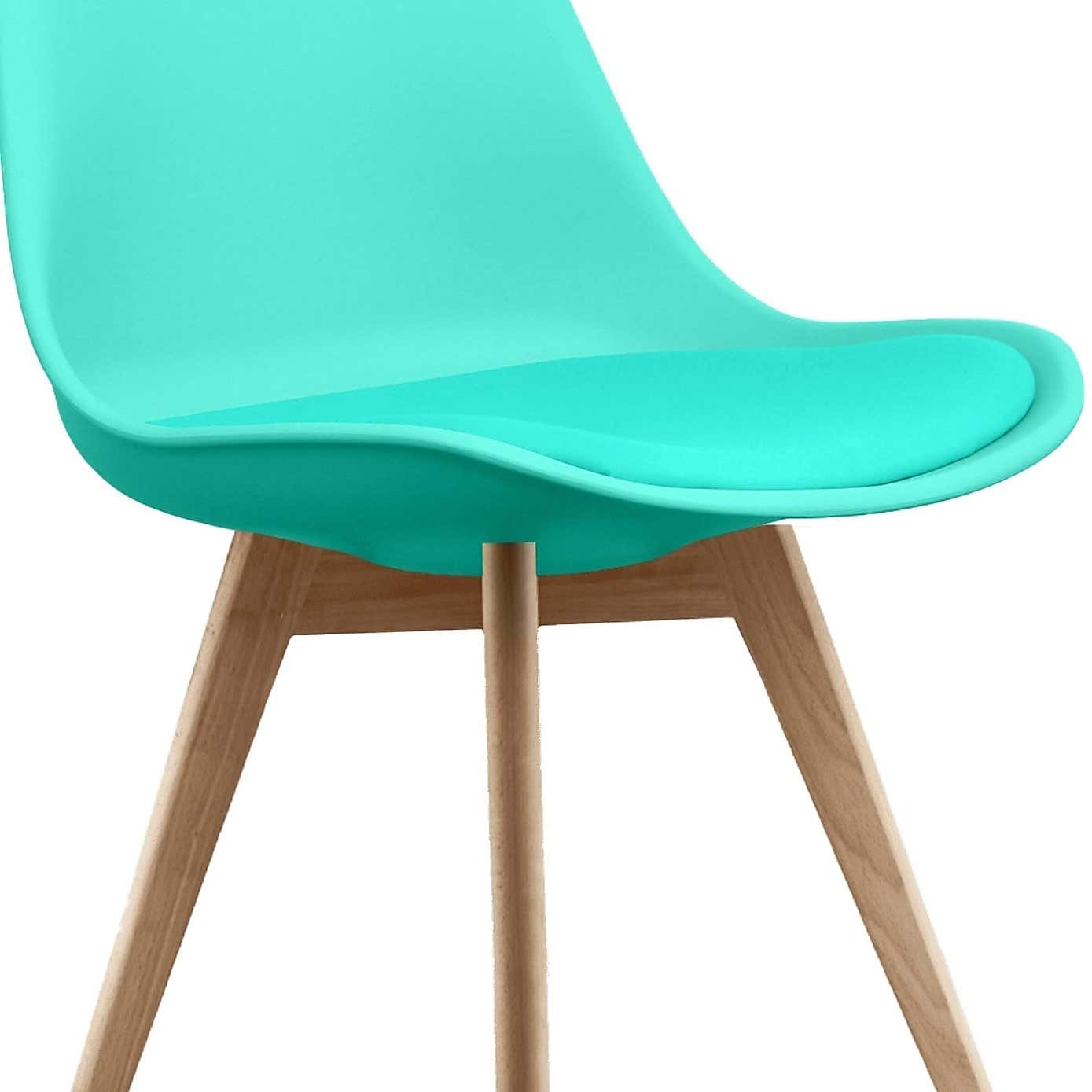 Fusion Living Soho Plastic Dining Chair with Squared Legs