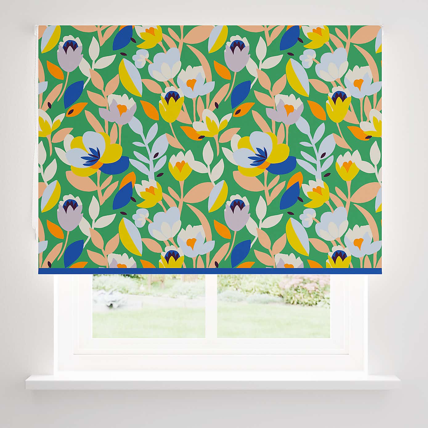 Elements Fieldsley Floral Green Blackout Roller Blind