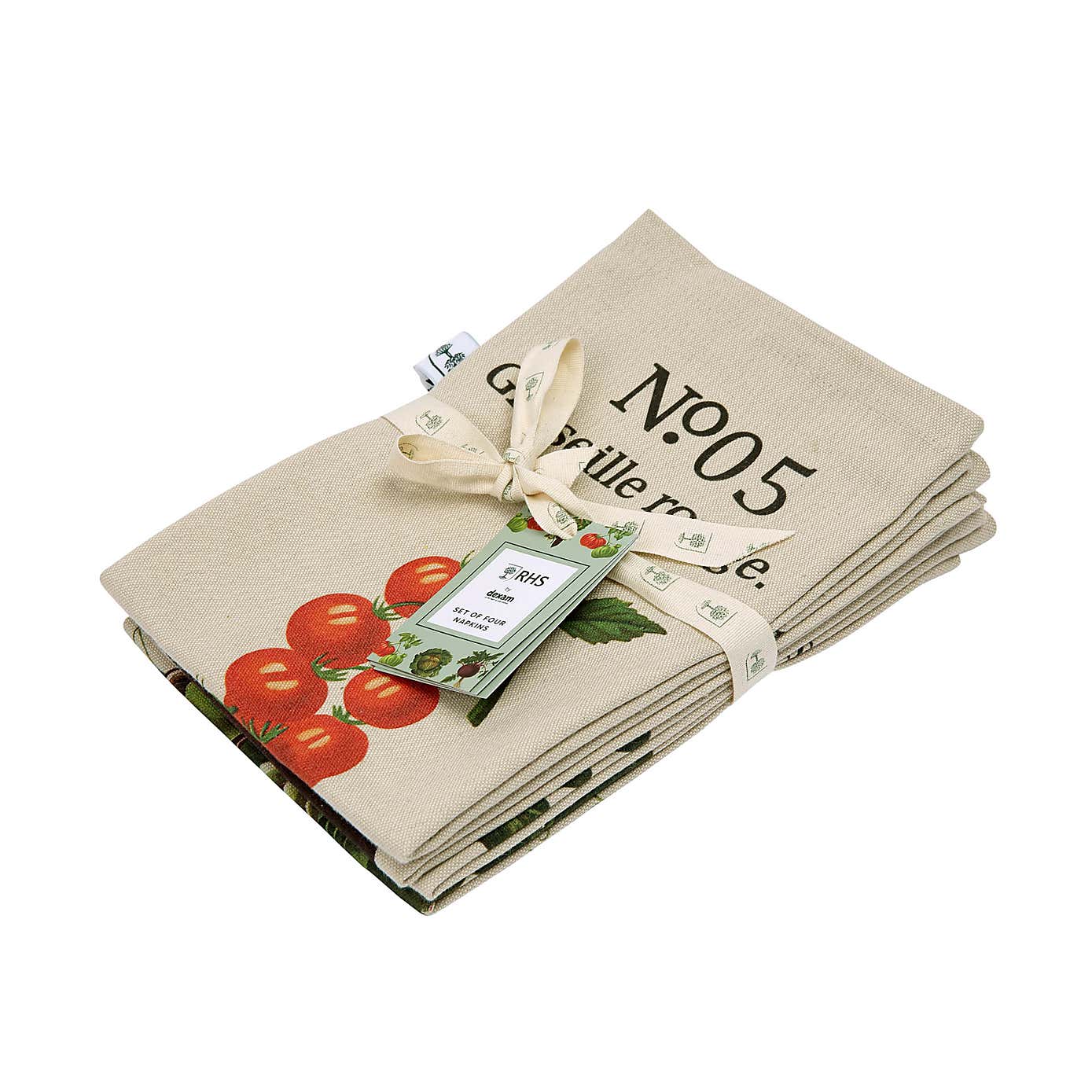 RHS by Dexam Benary Vegetables Set of 4 Napkins