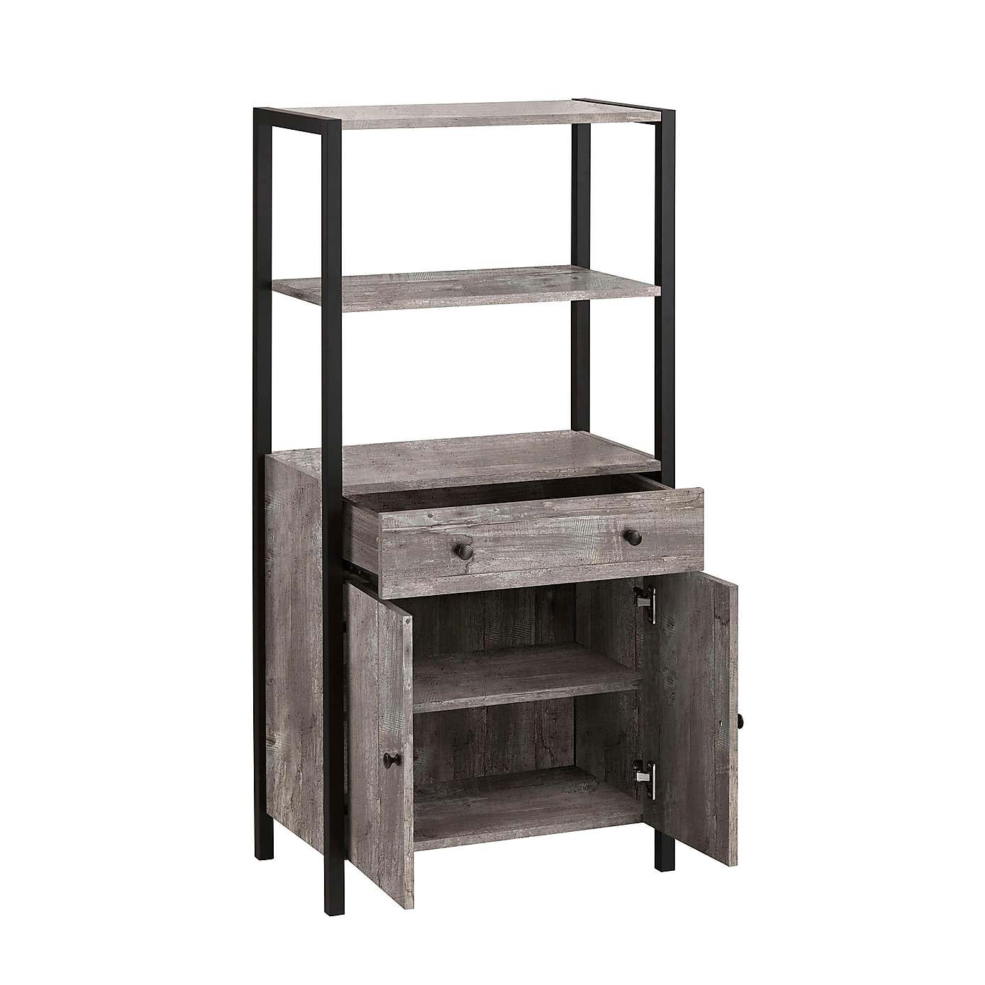 Colton Tall Bathroom Unit, Concrete Effect