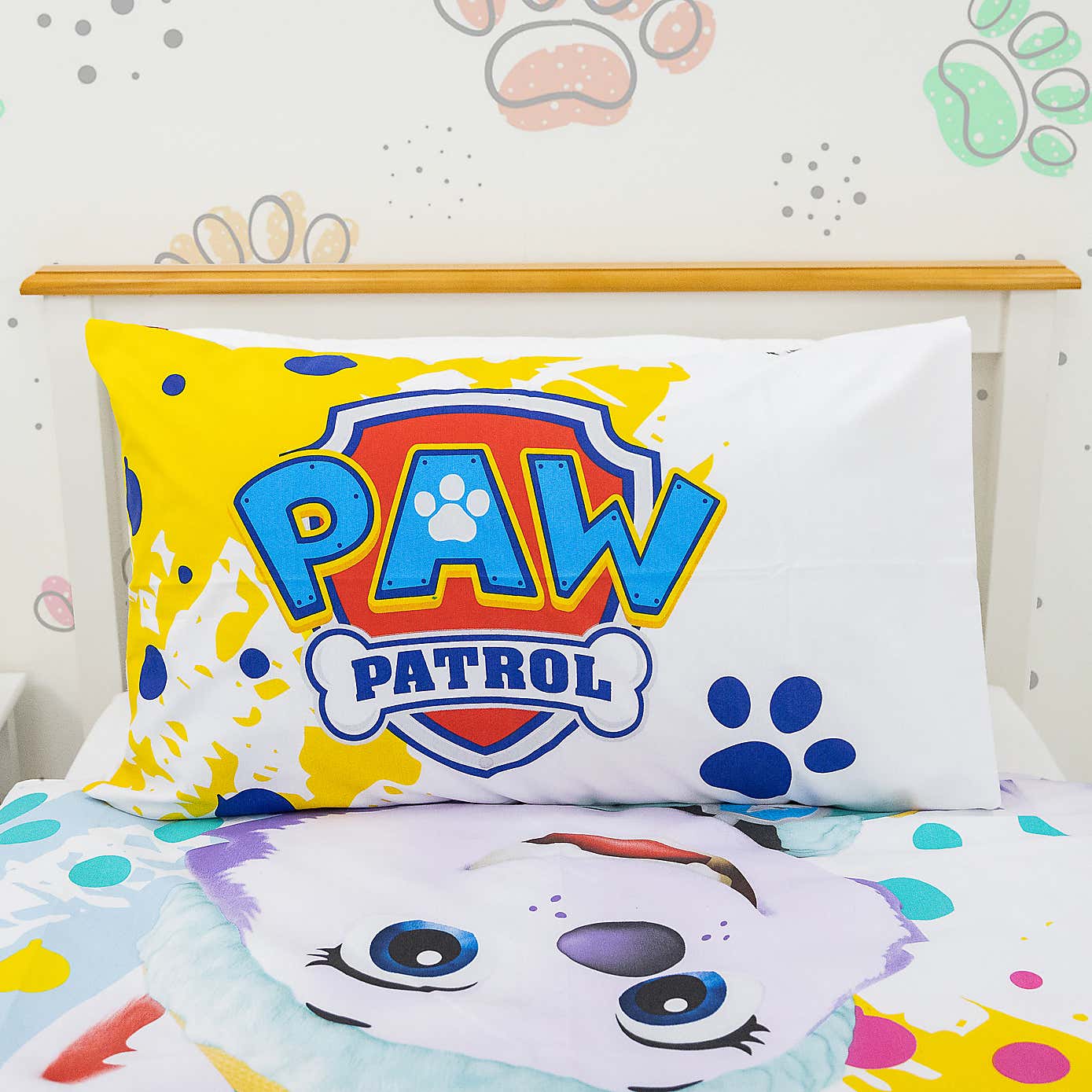 Paw Patrol Splodge Duvet Cover & Pillowcase Set, Single
