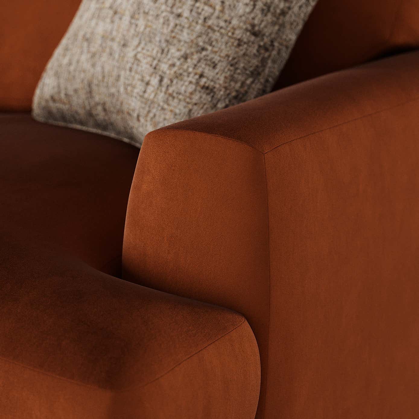 Lawson Matte Plush Velvet 2 Seater Sofa