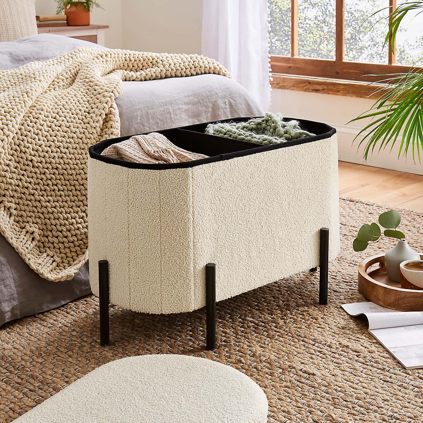Boucle Lozenge Ottoman