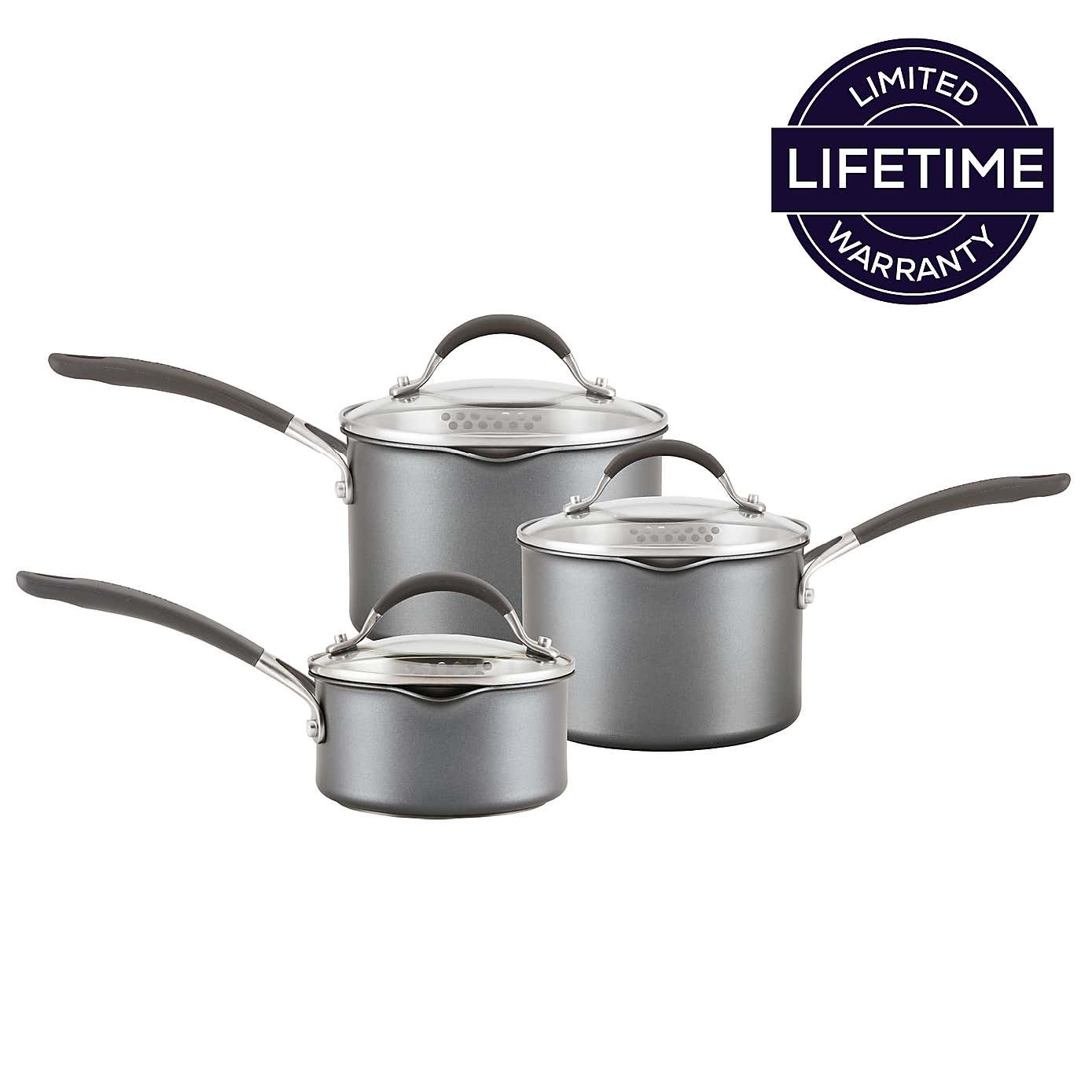 Circulon Scratch Defense Extreme Non-Stick 3 Piece Saucepan Set