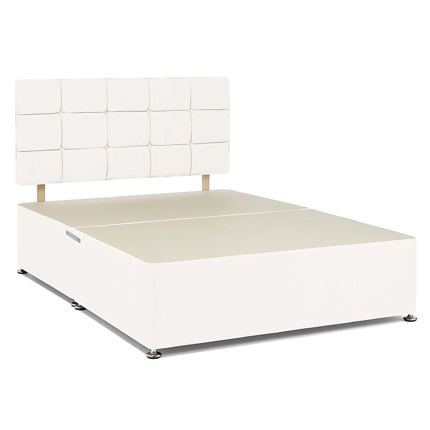 Universal Linen Divan Base with Headboard