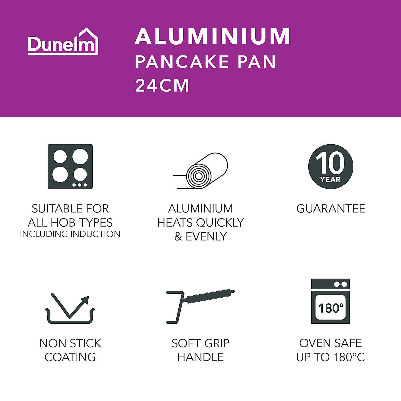 Non-Stick Aluminium Pancake Pan, 24cm