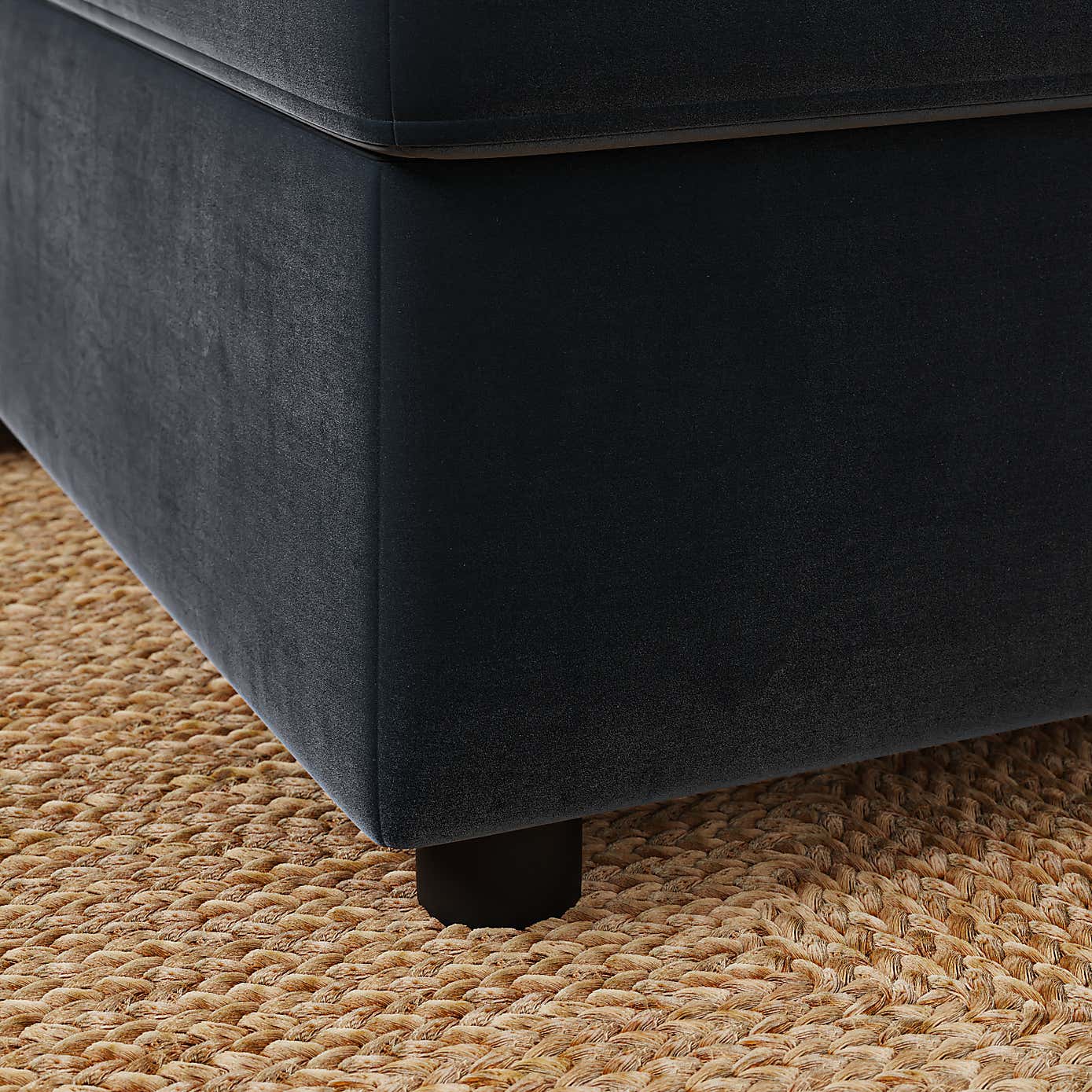 Barker Velvet Trundle Corner Chaise Sofa Bed