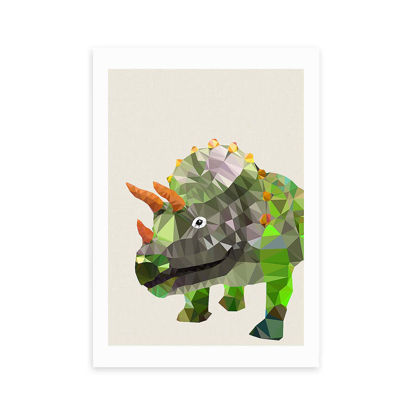 East End Prints Triceratops Print