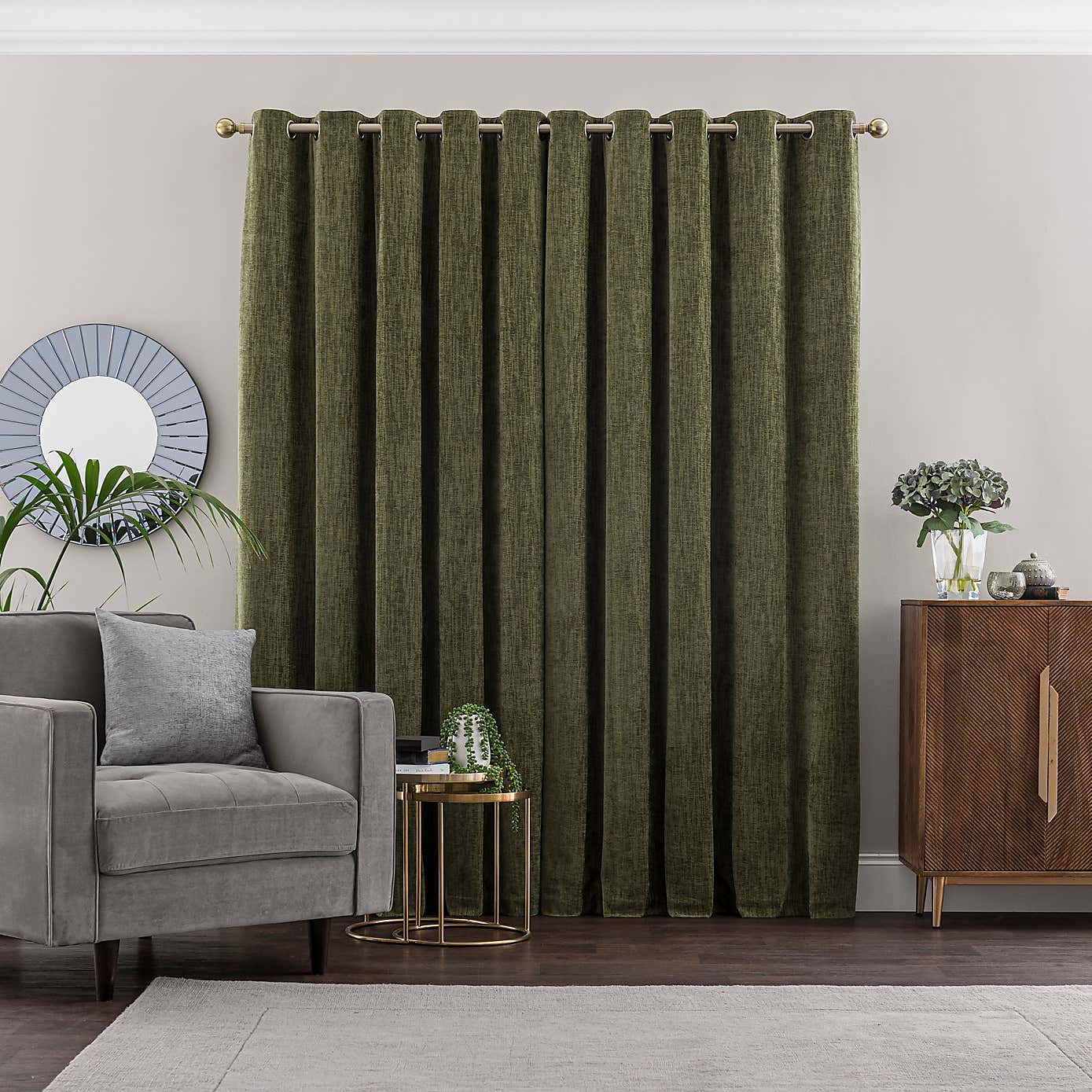 Chenille Ultra Blackout Eyelet Curtains