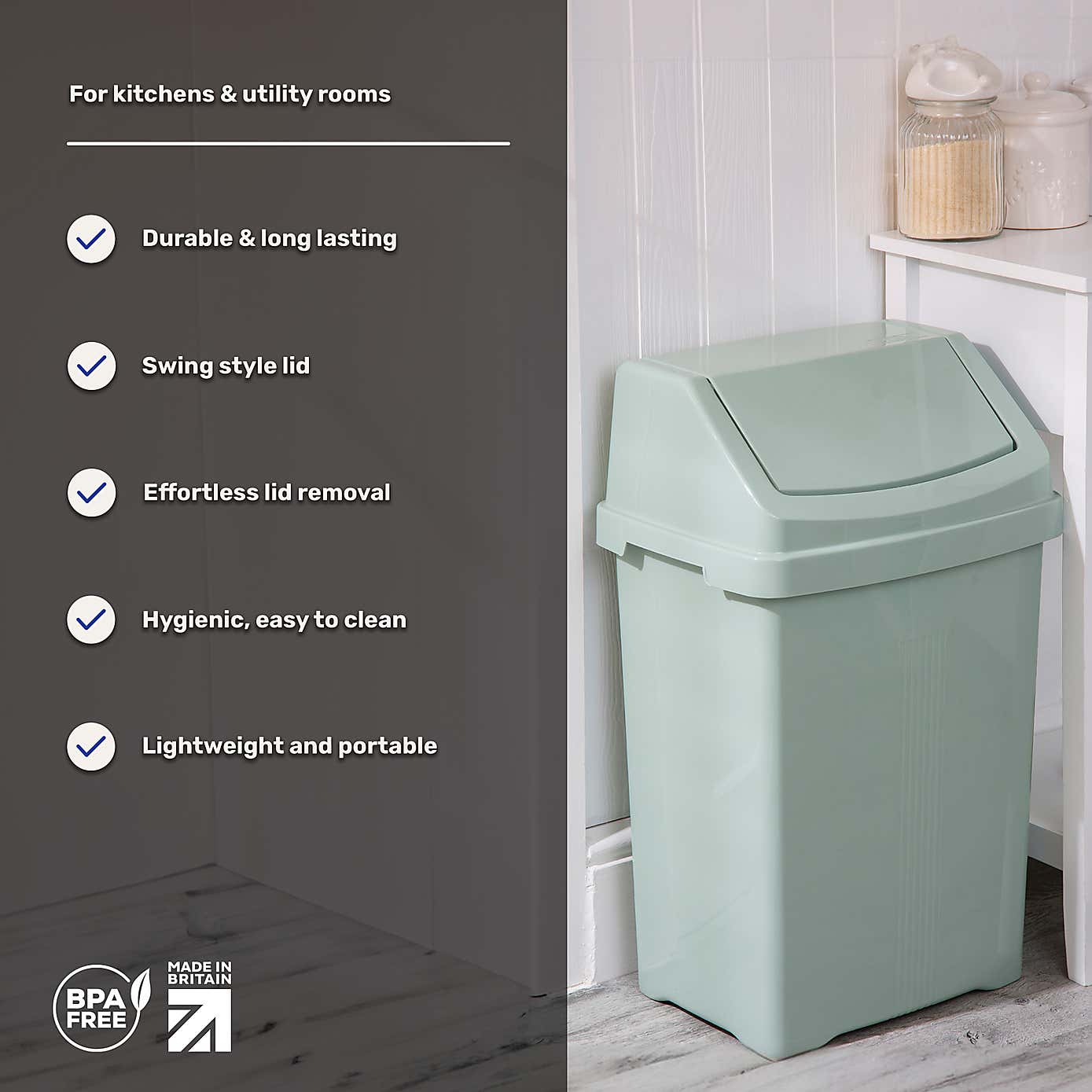 Wham Casa 50L Swing Bin