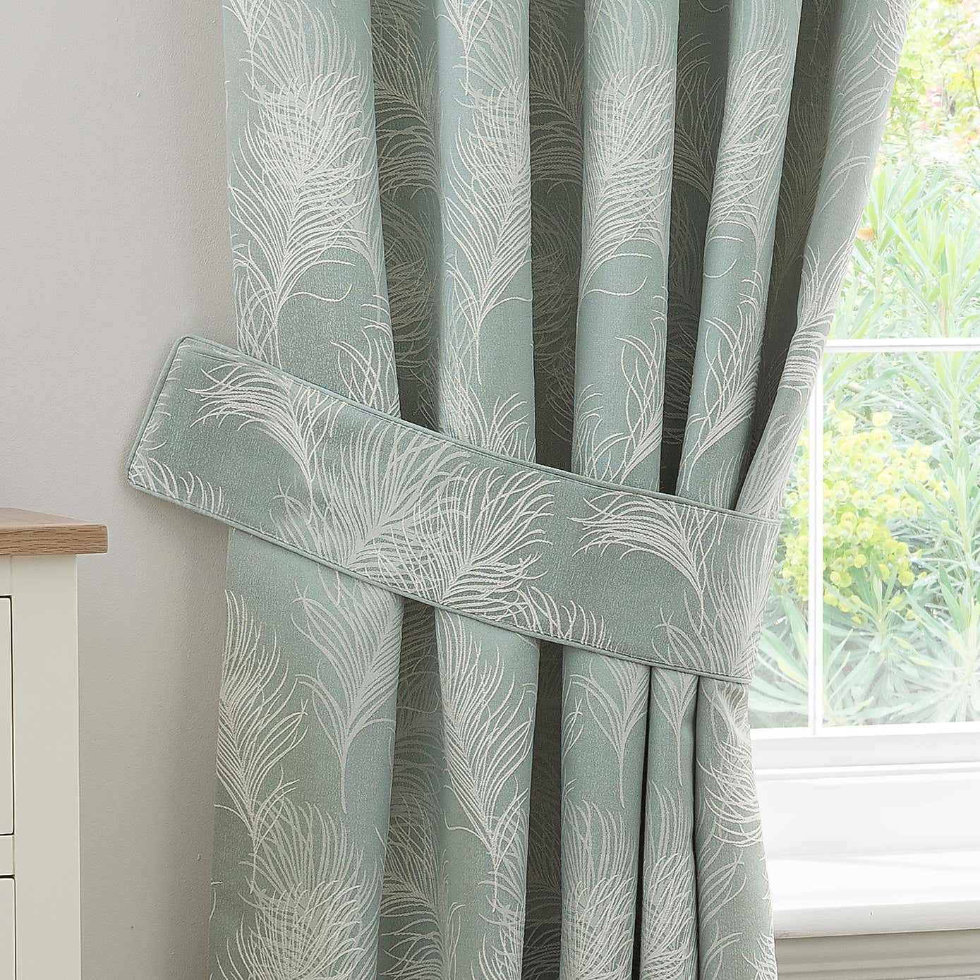 Feathers Duck Egg Tiebacks