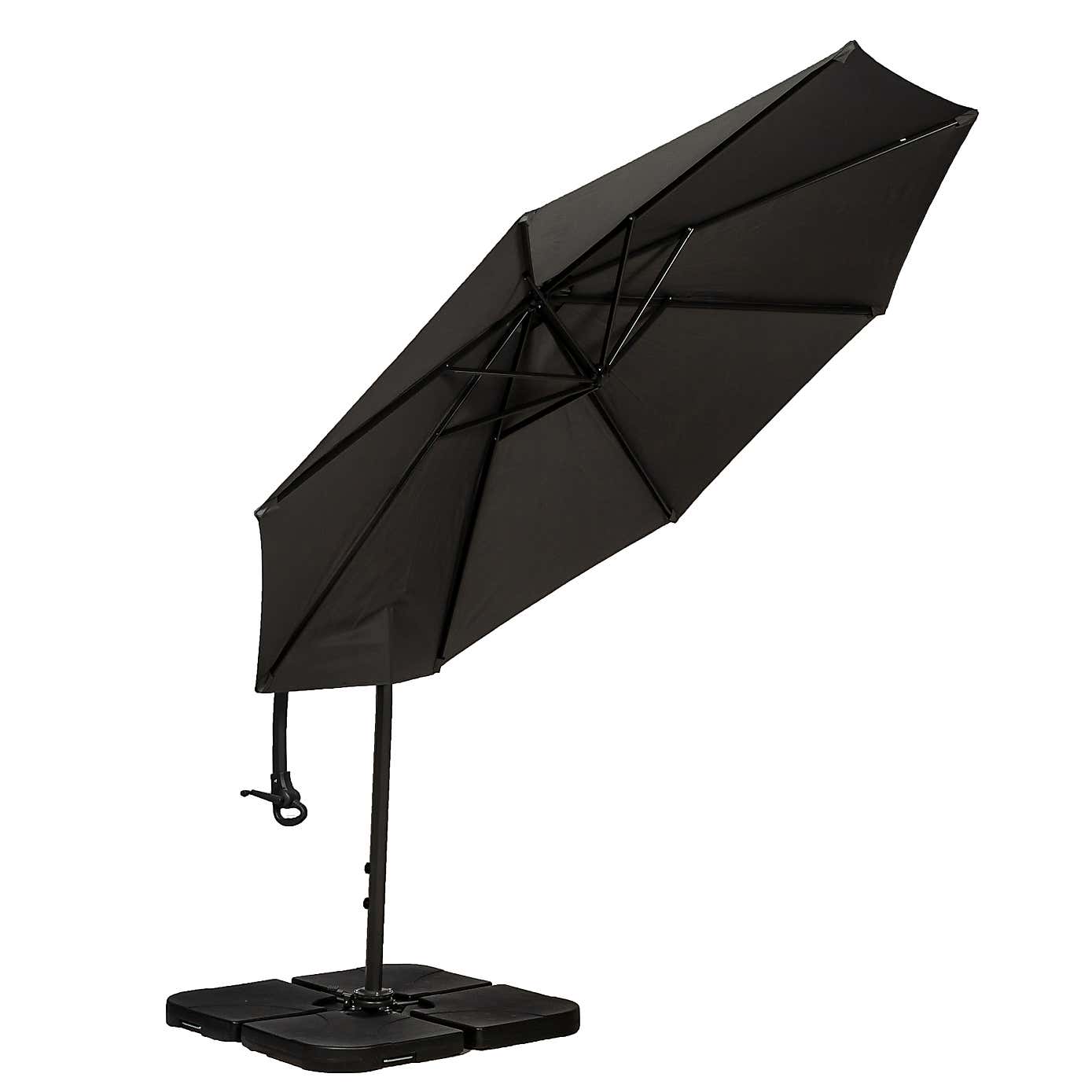 3m Royal Craft Deluxe Pedal Operated Rotational Cantilever Parasol with Cross Stand