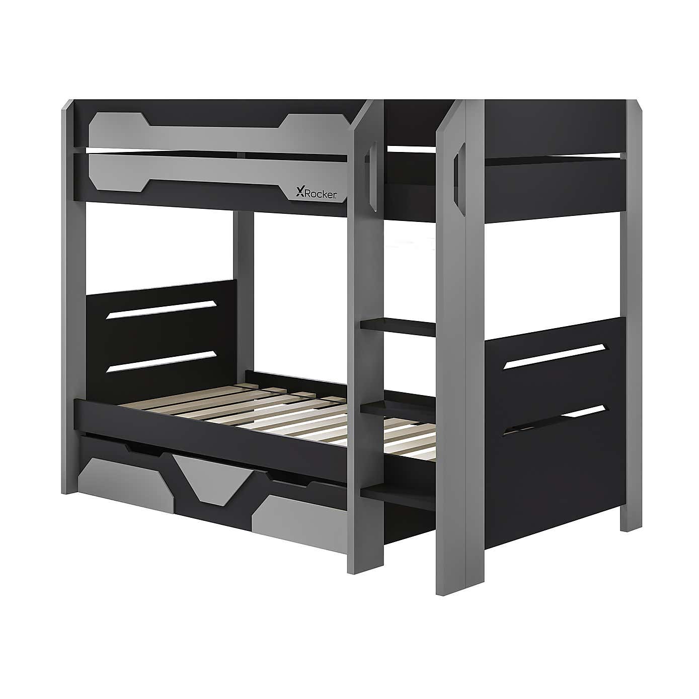 X Rocker Battalion Gaming Bunk Bed with Trundle