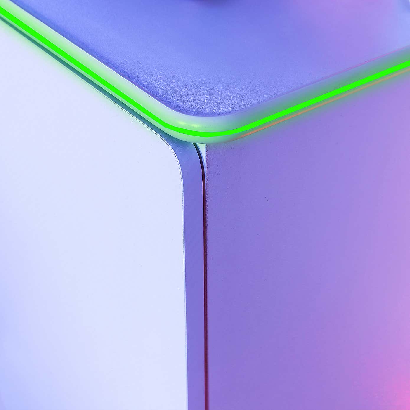 X Rocker White Carbon Tek TV Media Cabinet with Neo Fibre LED