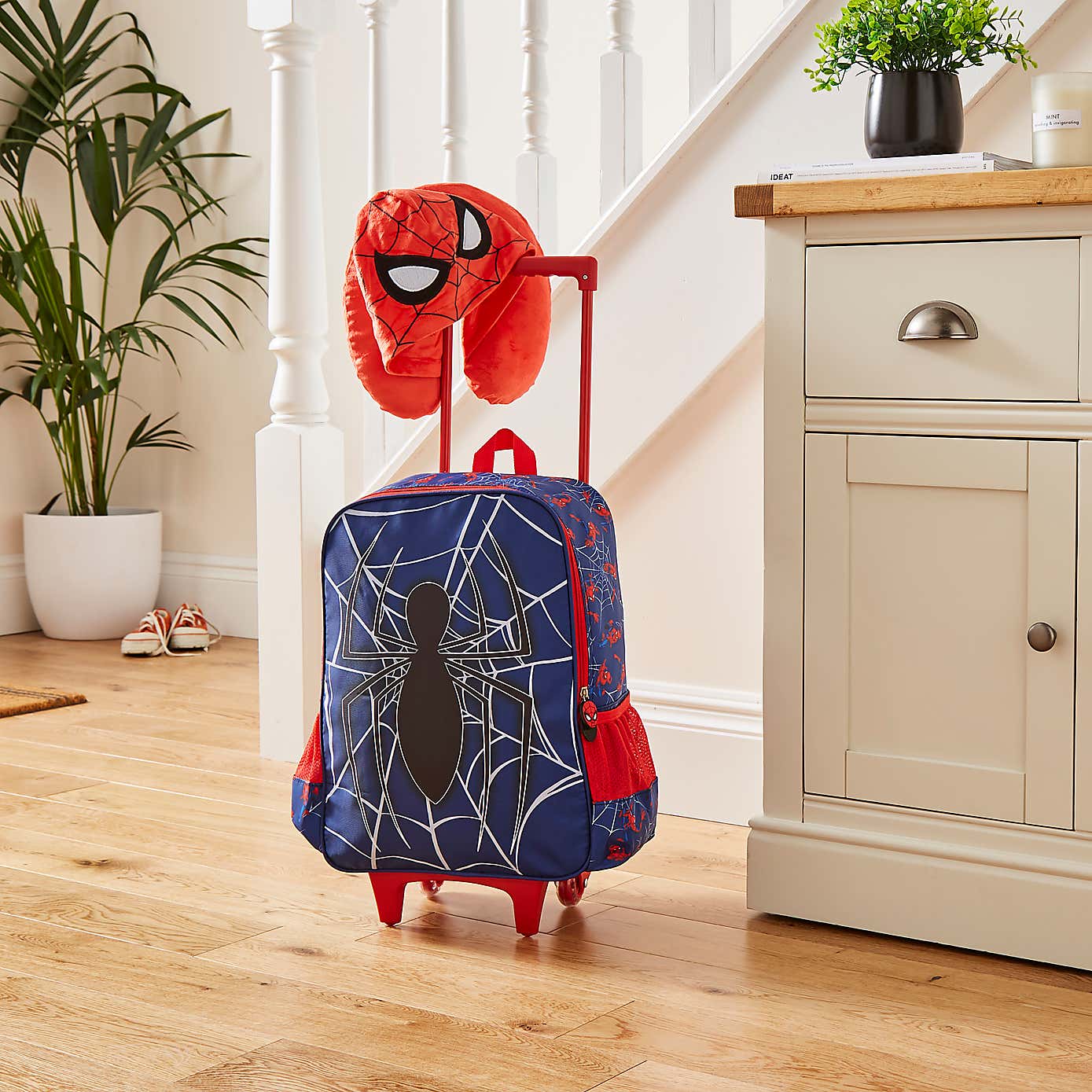 Kids Spiderman Backpack and Travel Pillow