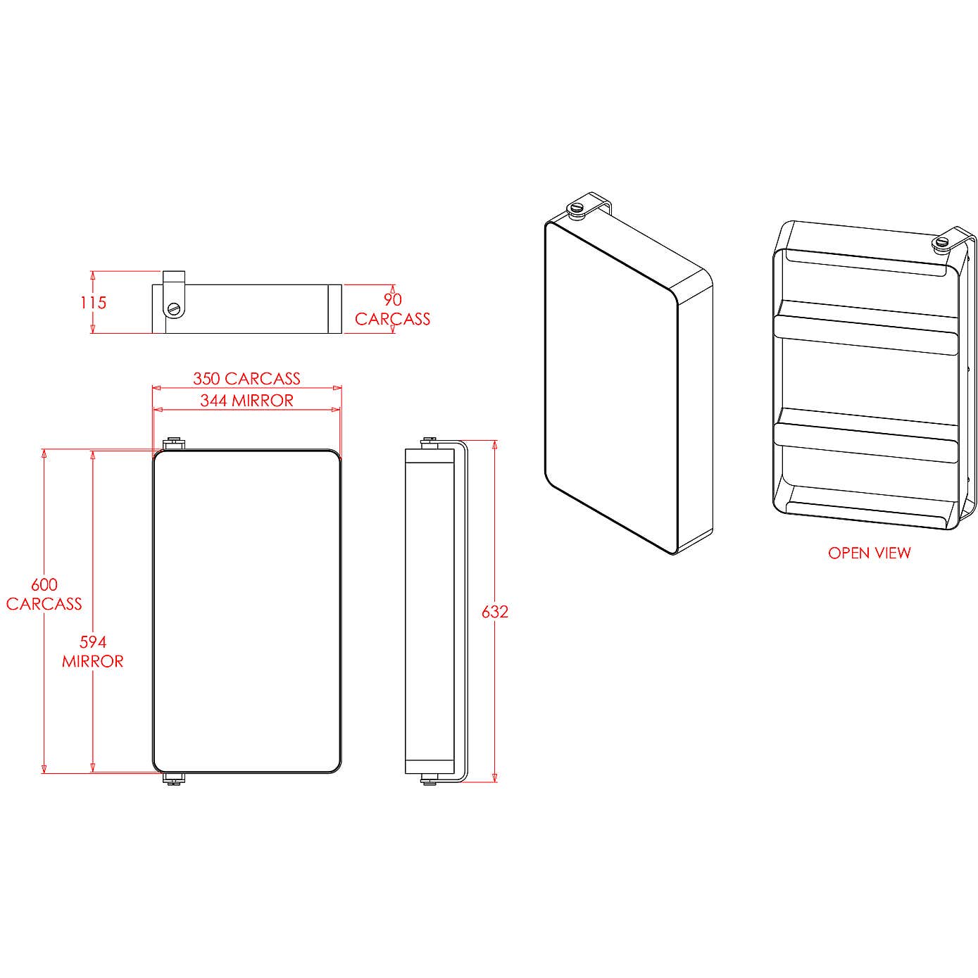 Croydex Arun Compact Bathroom Wall Cabinet