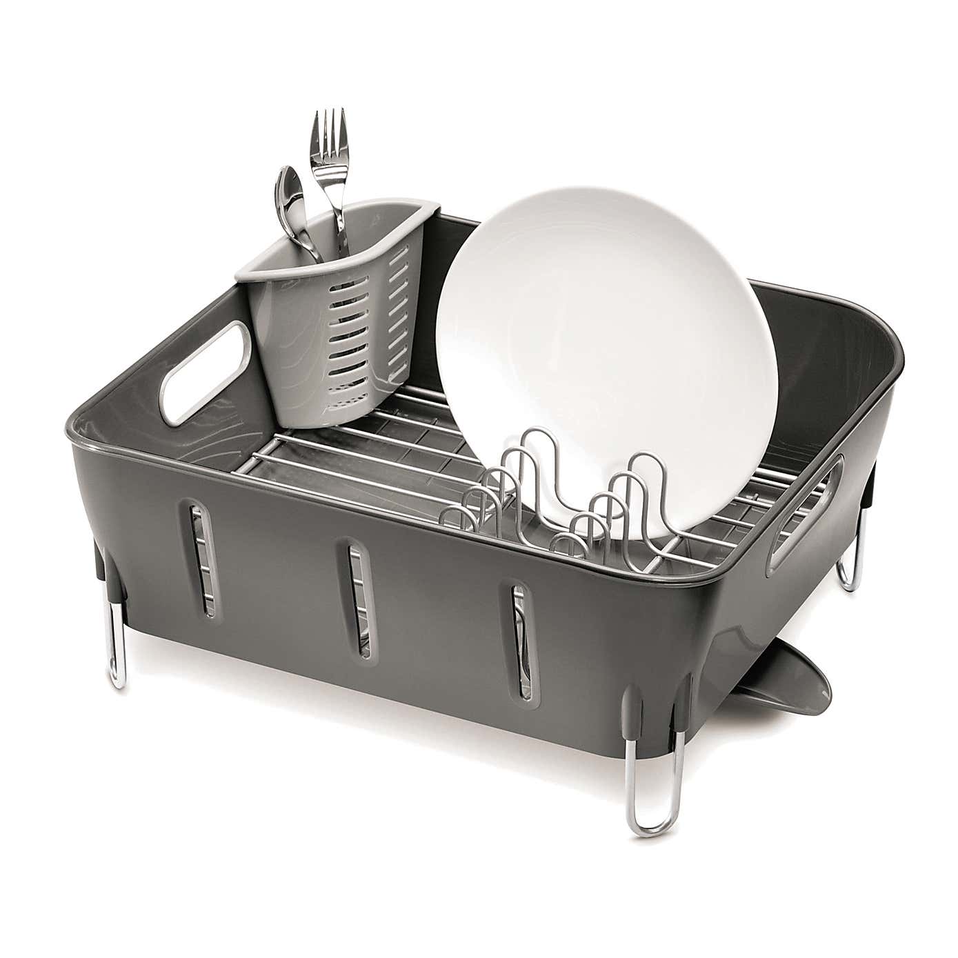 Simple Human Grey Plastic Dishrack