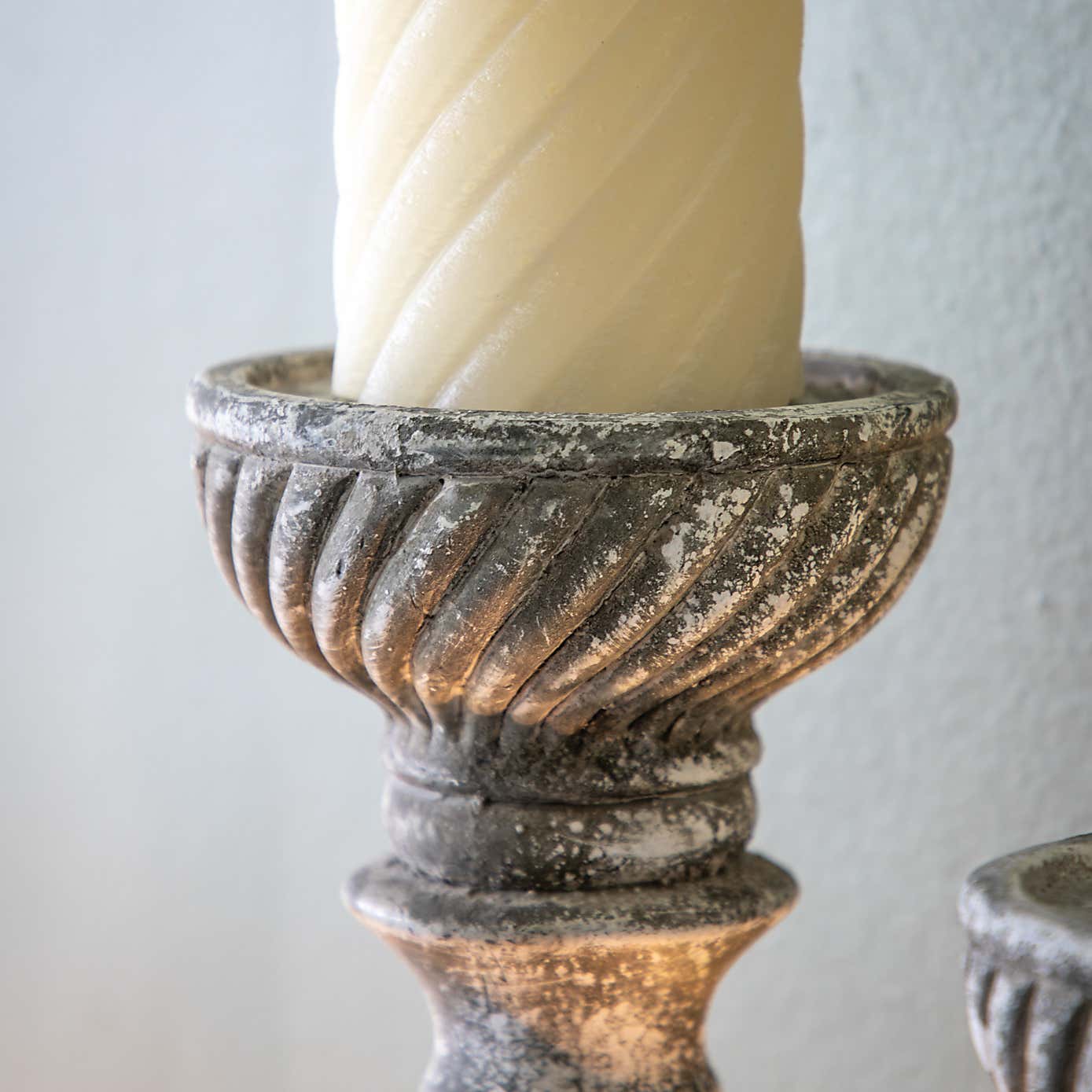 Aged Sowton Candle Holder