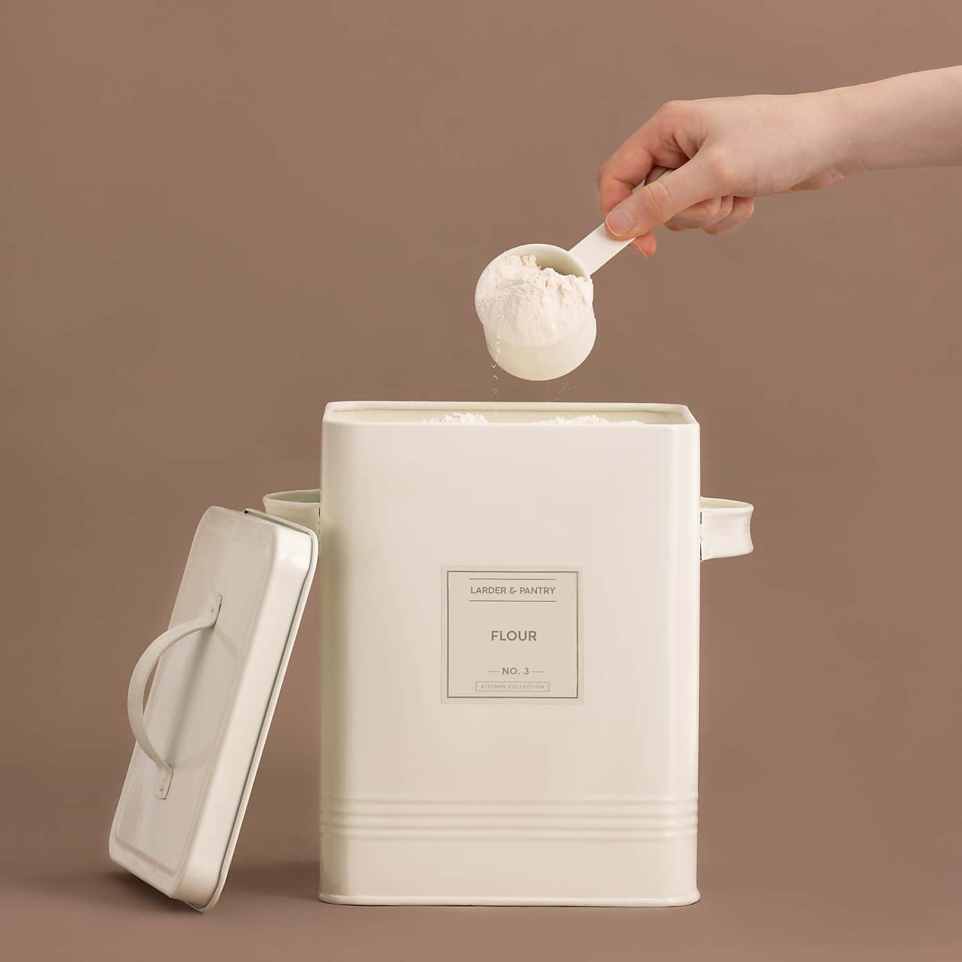 Typhoon Living Square Cream Storage Canister, 6L