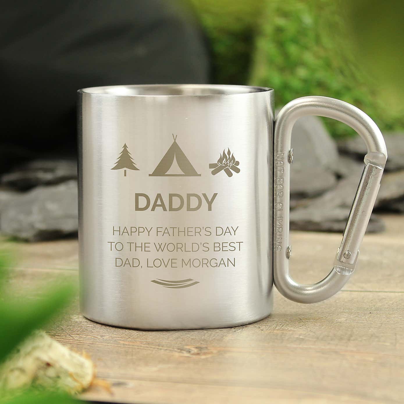Personalised Wilderness Wanderer Stainless Steel Mug
