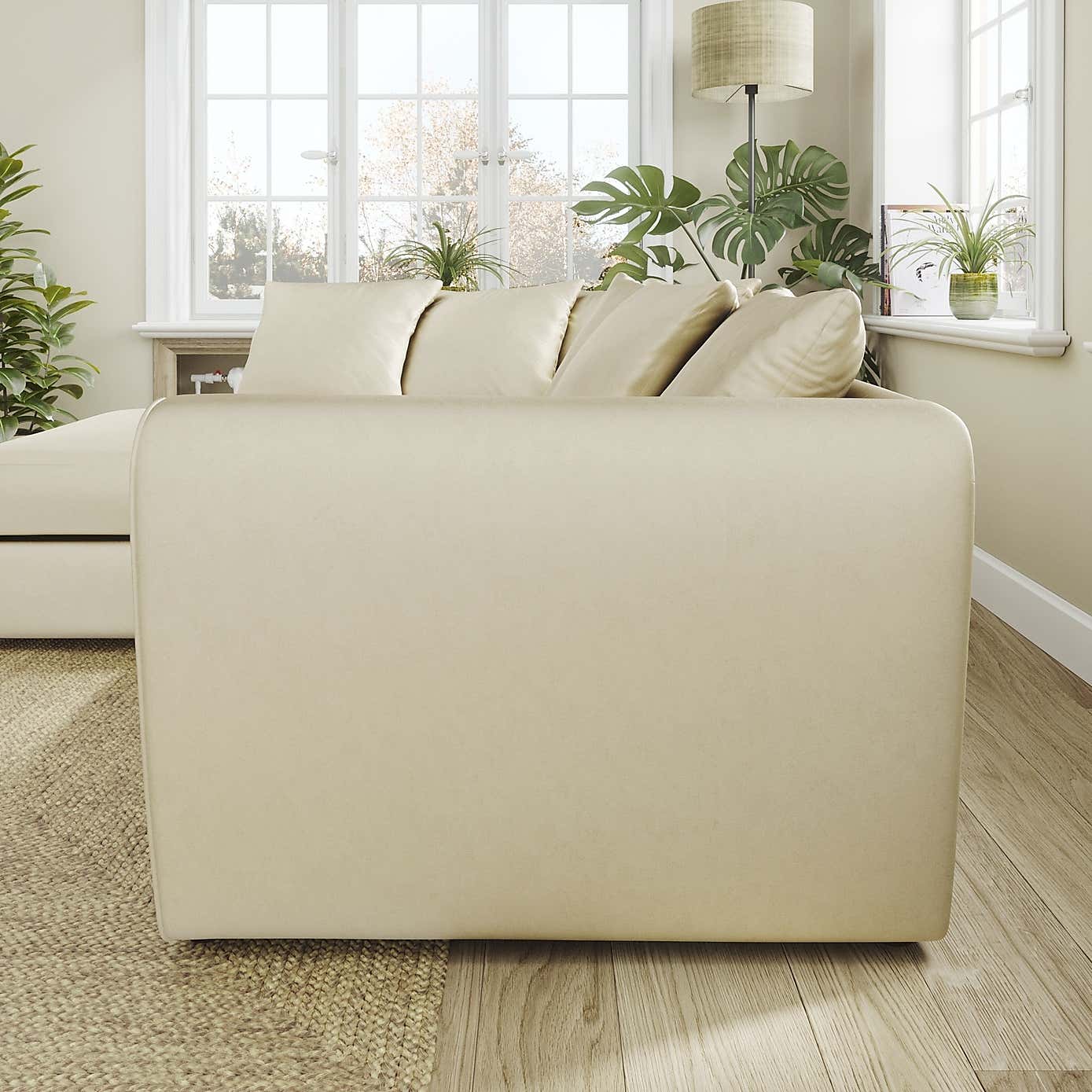 Blake Curved Arm Opulent Velvet Corner Chaise Sofa