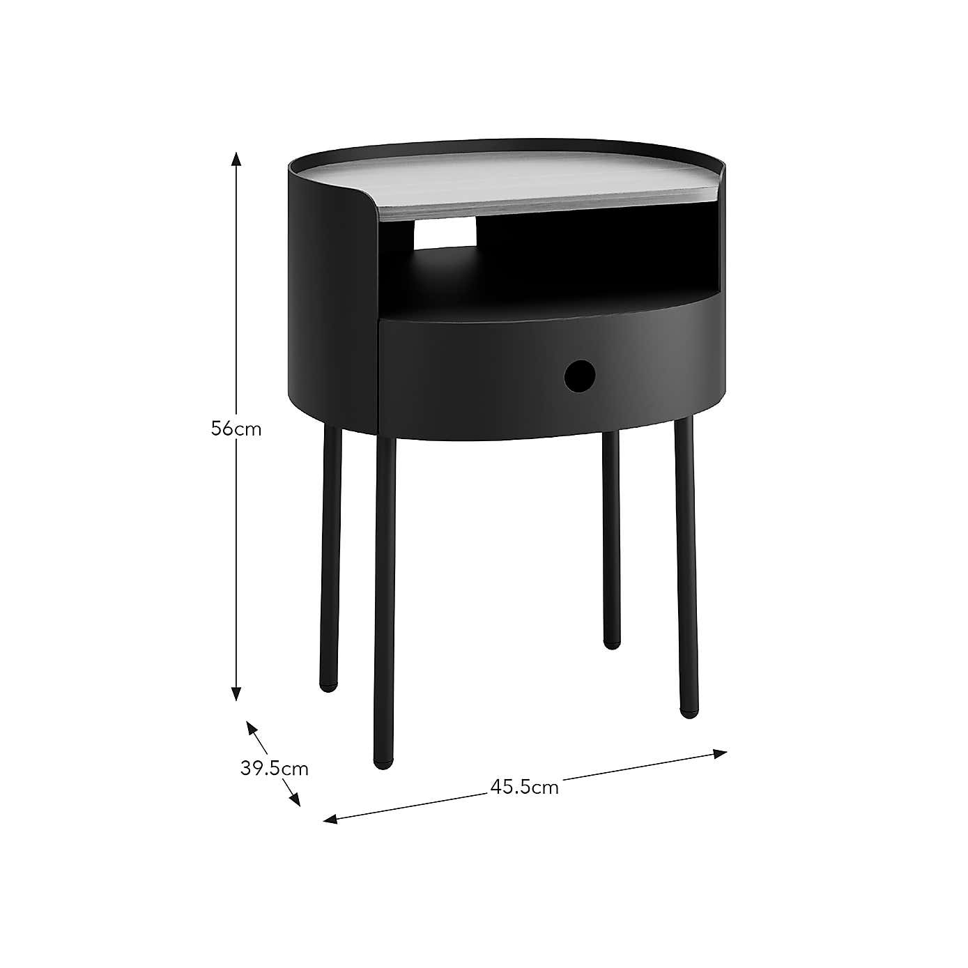 Elements Griffin Compact Bedside Table