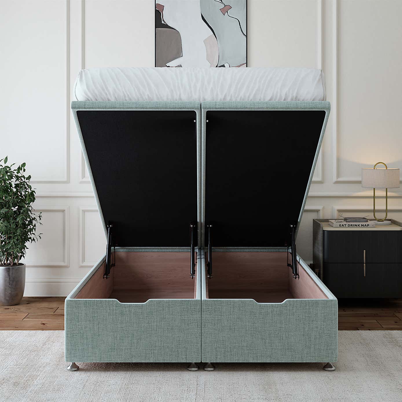 Bedmaster Woven Fabric End of Bed Ottoman Base