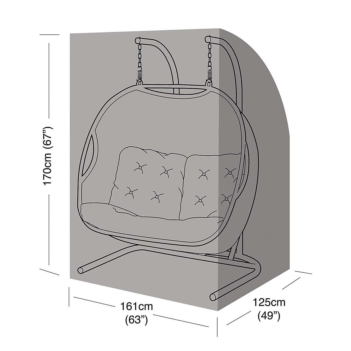 Garland Black Double Hanging Chair Cover