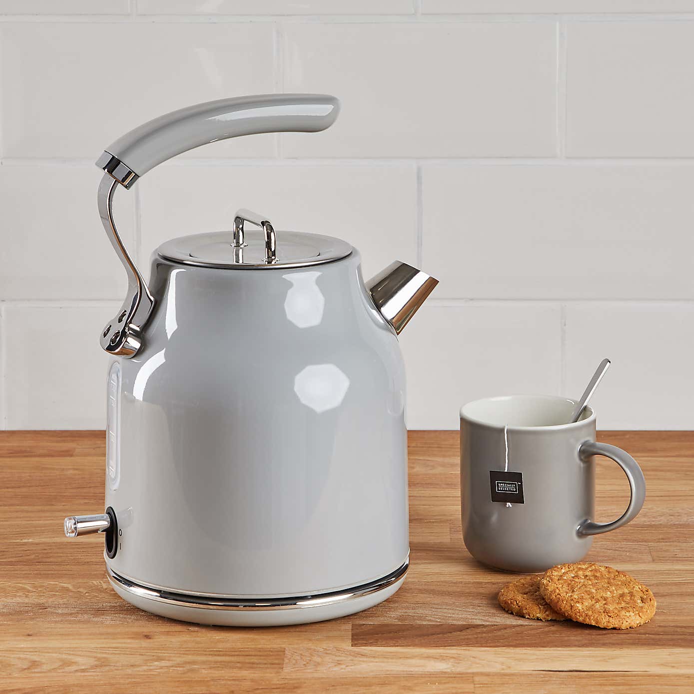 Retro 1.7L 3KW Grey Kettle