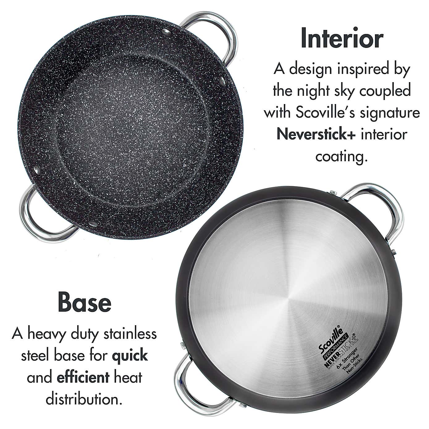 Scoville Neverstick 6 Non-stick Aluminum Shallow Casserole, 28cm