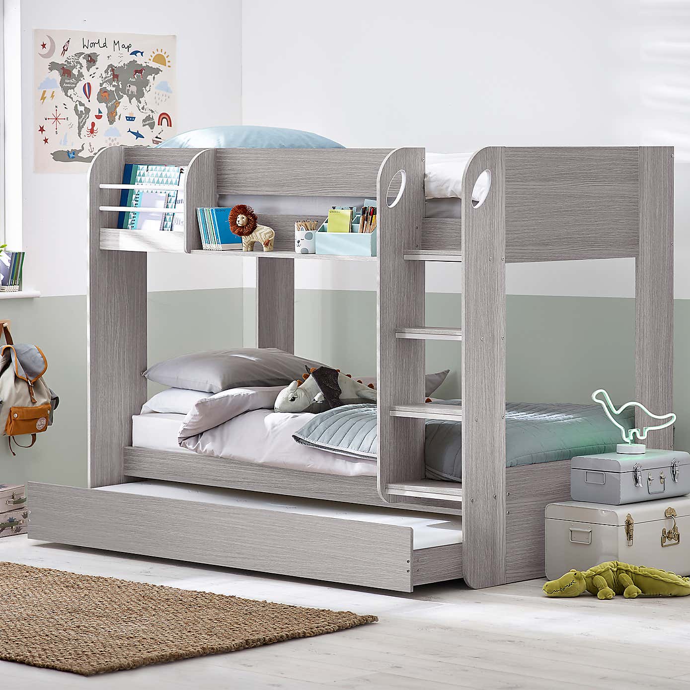 Mars Bunk Bed Frame and Underbed Trundle