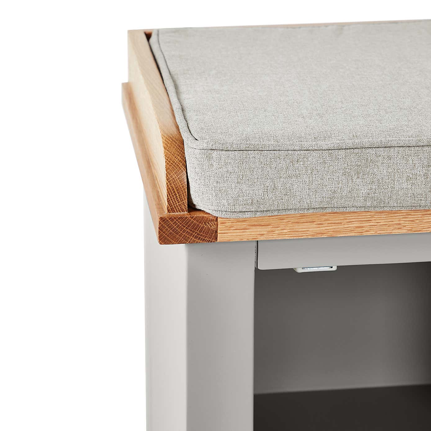 Bromley Grey Storage Bench With Cushion