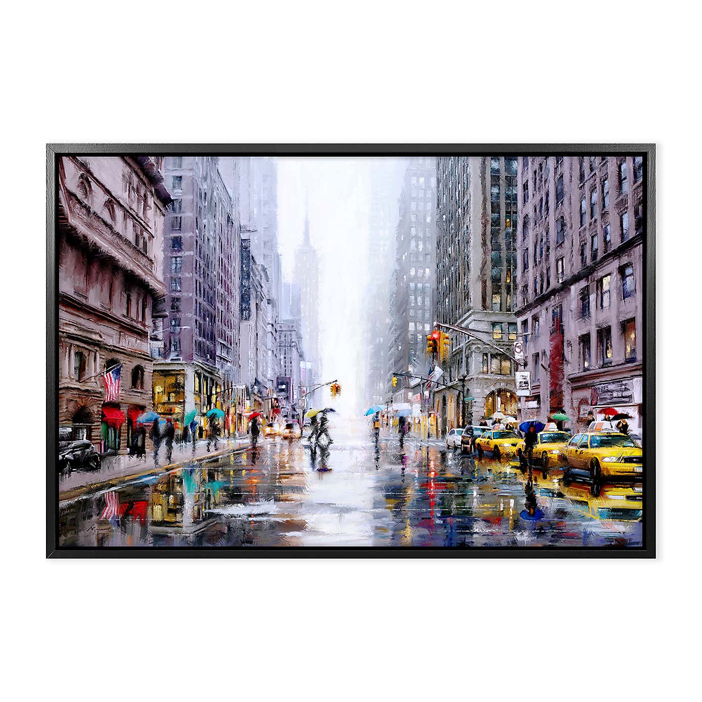 Rainfall on 5th Avenue Framed Print