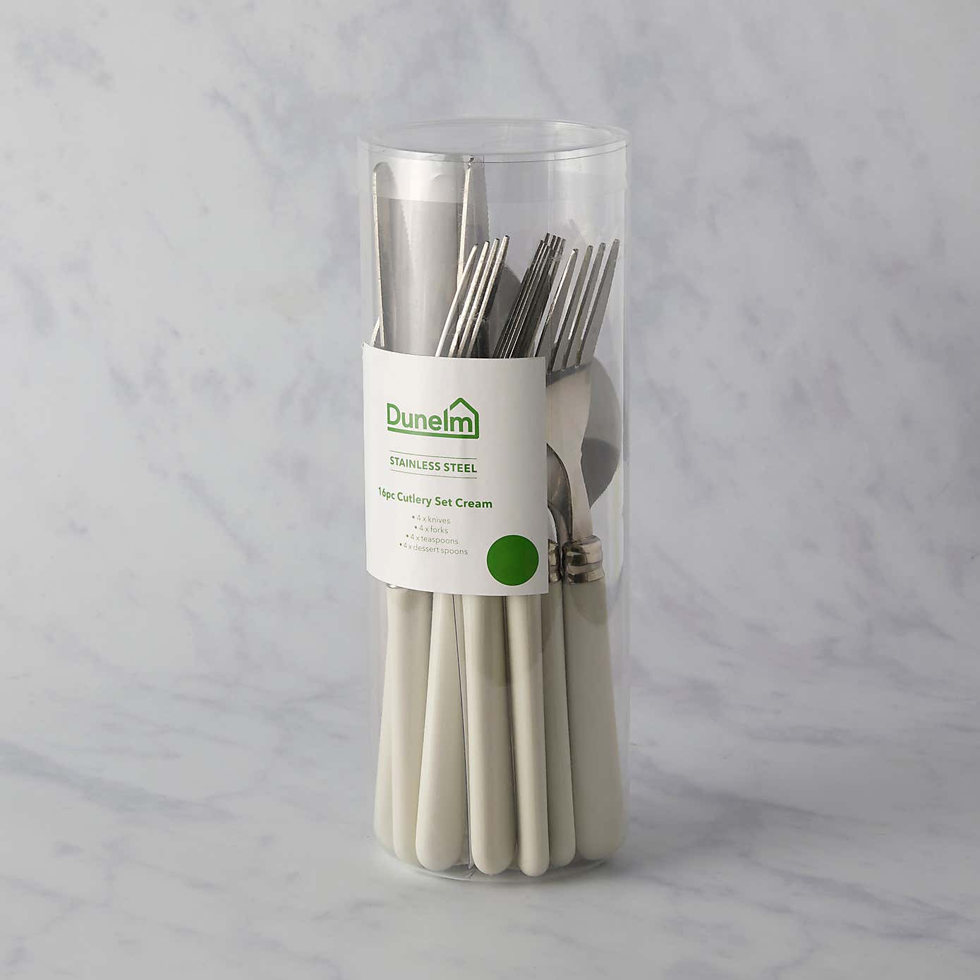 Cream 16 Piece Cutlery Set