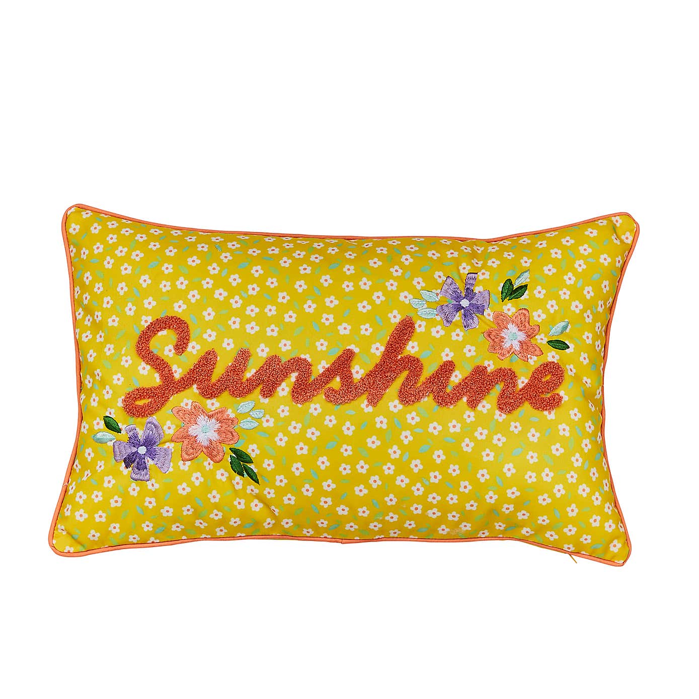 Embroidered Sunshine Cushion